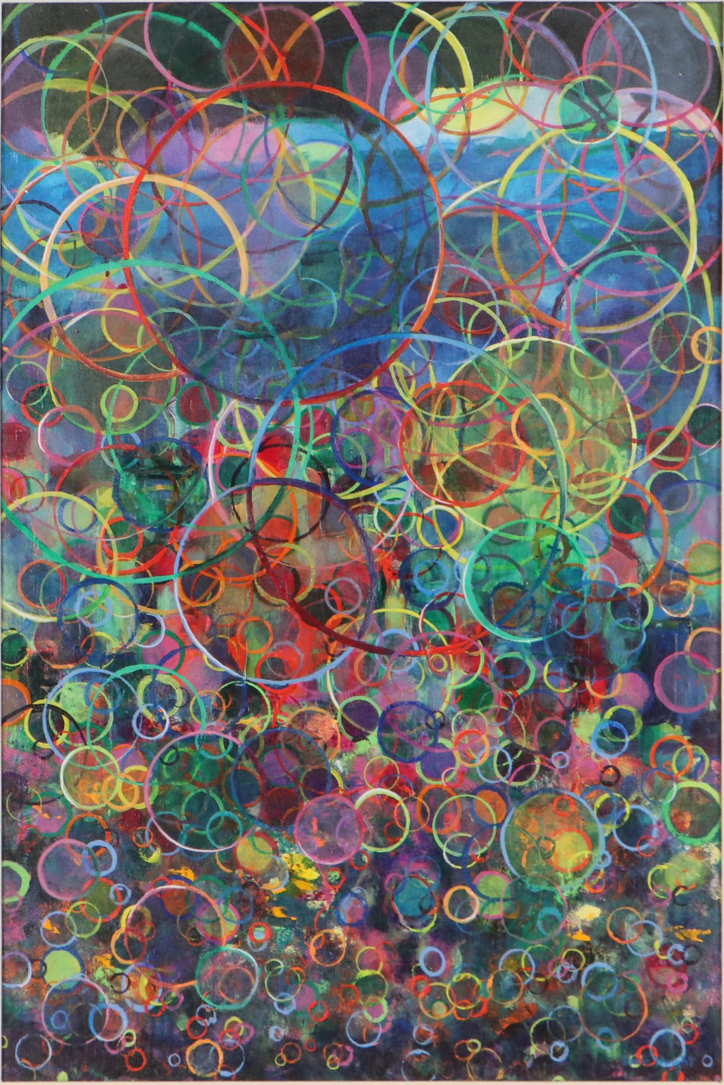 Suzie  Wright Abstract Acrylic Painting "Areas of Focus", 1997