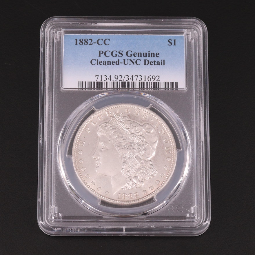 PCGS Certified Genuine 1882 Carson City Morgan Silver Dollar