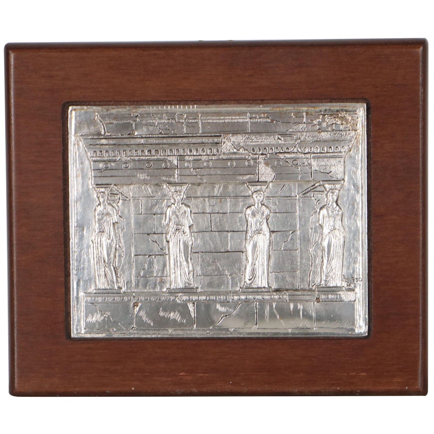 Sterling Silver Plaque Featuring Karyatid of Erechtheion