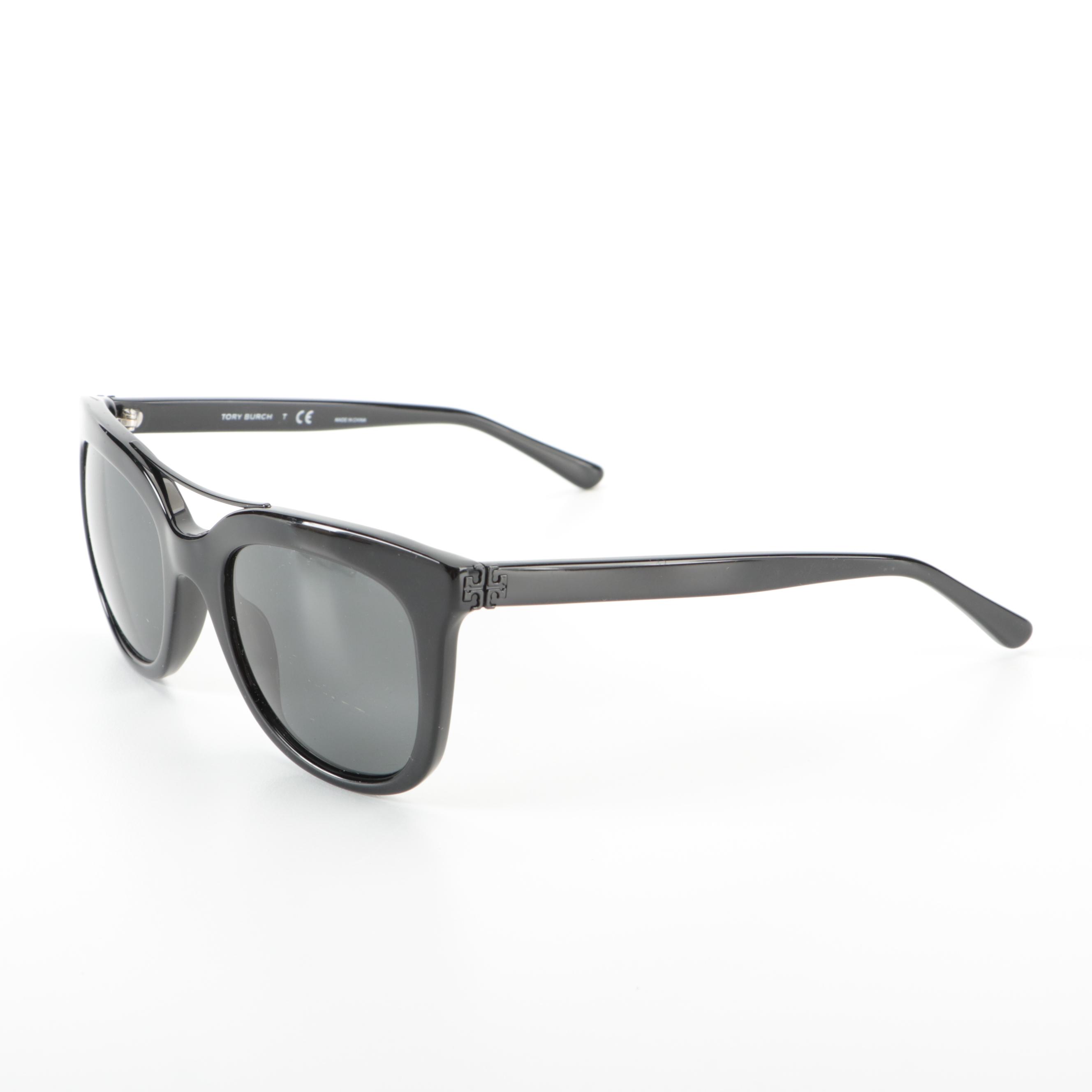 Tory Burch TY7105 Black Square Sunglasses with Case