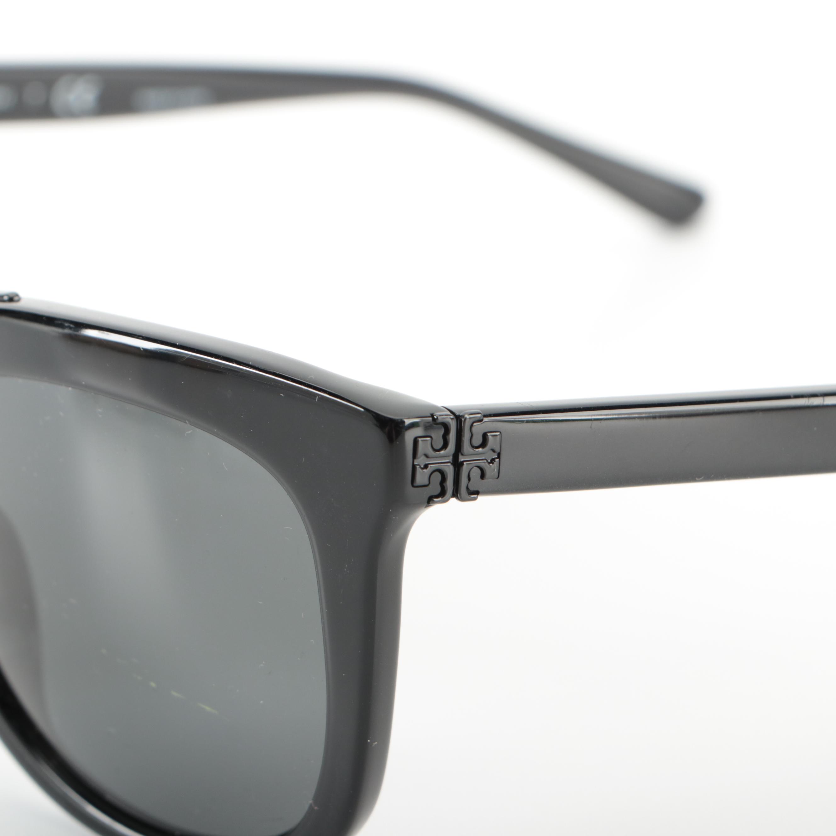 Tory Burch TY7105 Black Square Sunglasses with Case