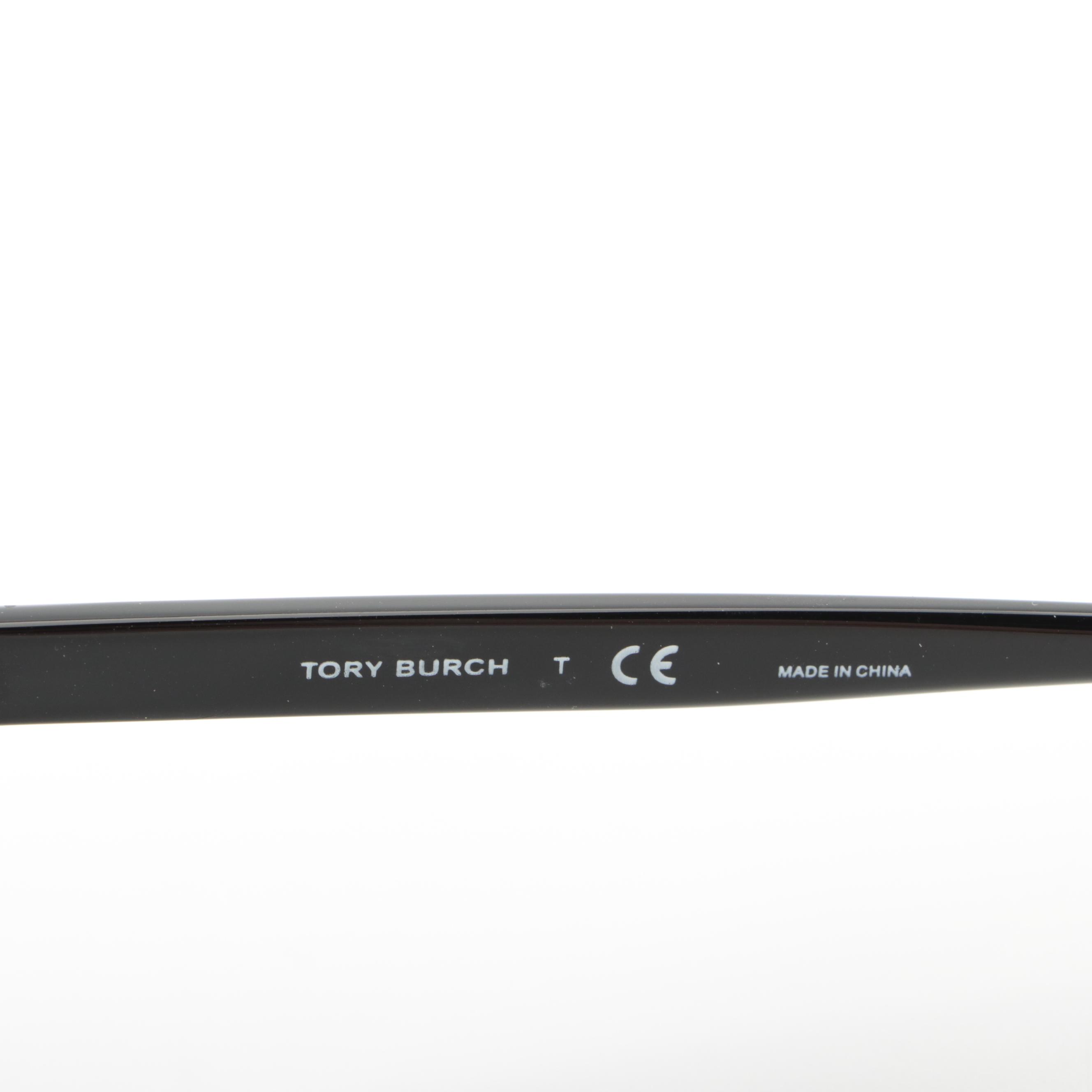 Tory Burch TY7105 Black Square Sunglasses with Case