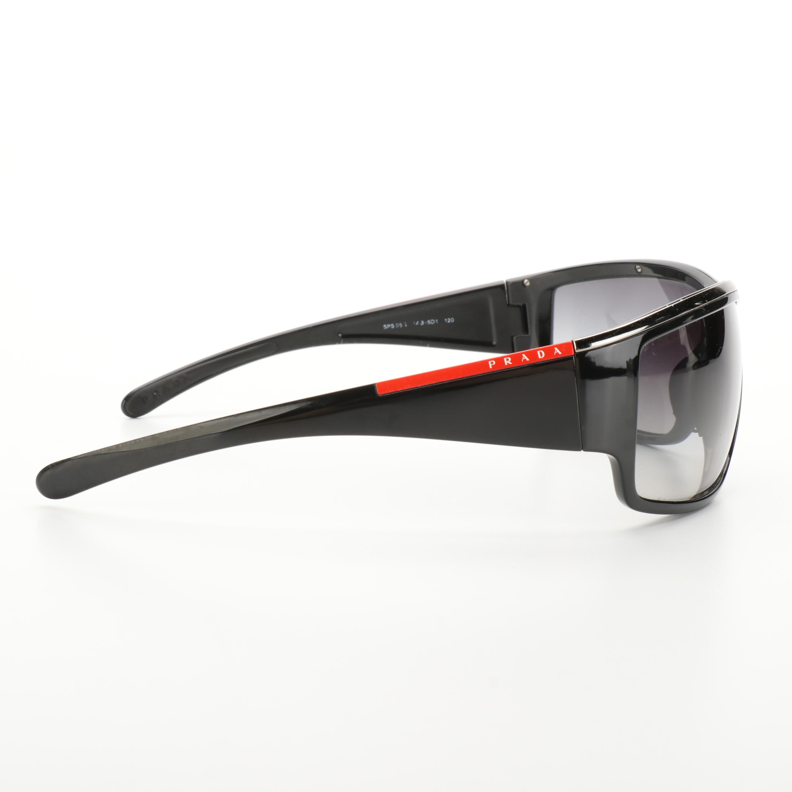 Prada Sport Wrap Style Sunglasses with Case