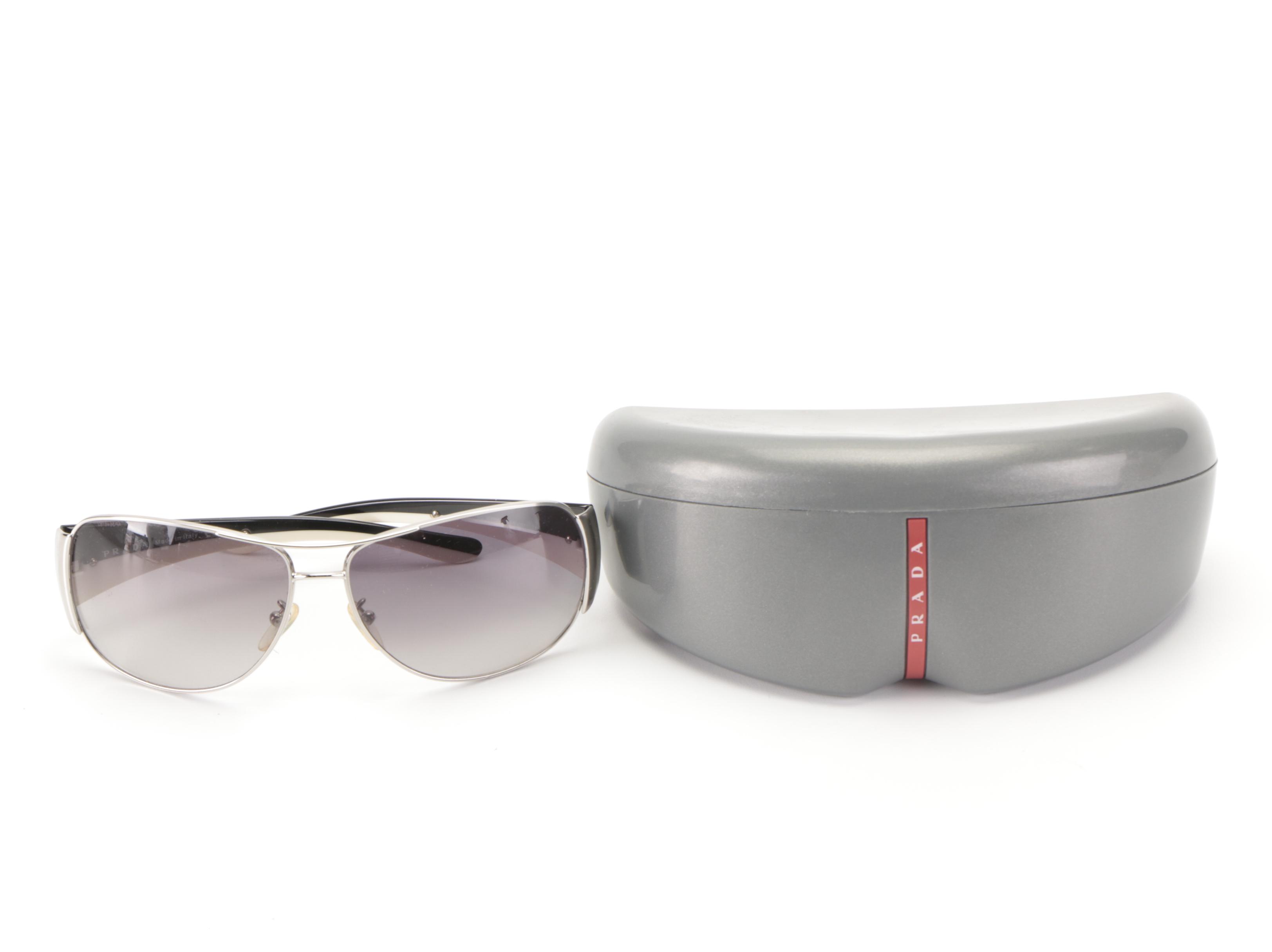 Prada Sport SPR 75G Aviator Style Sunglasses with Case