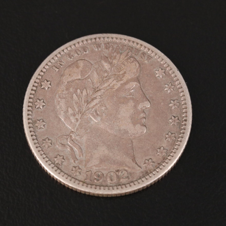 1902 Barber Silver Quarter