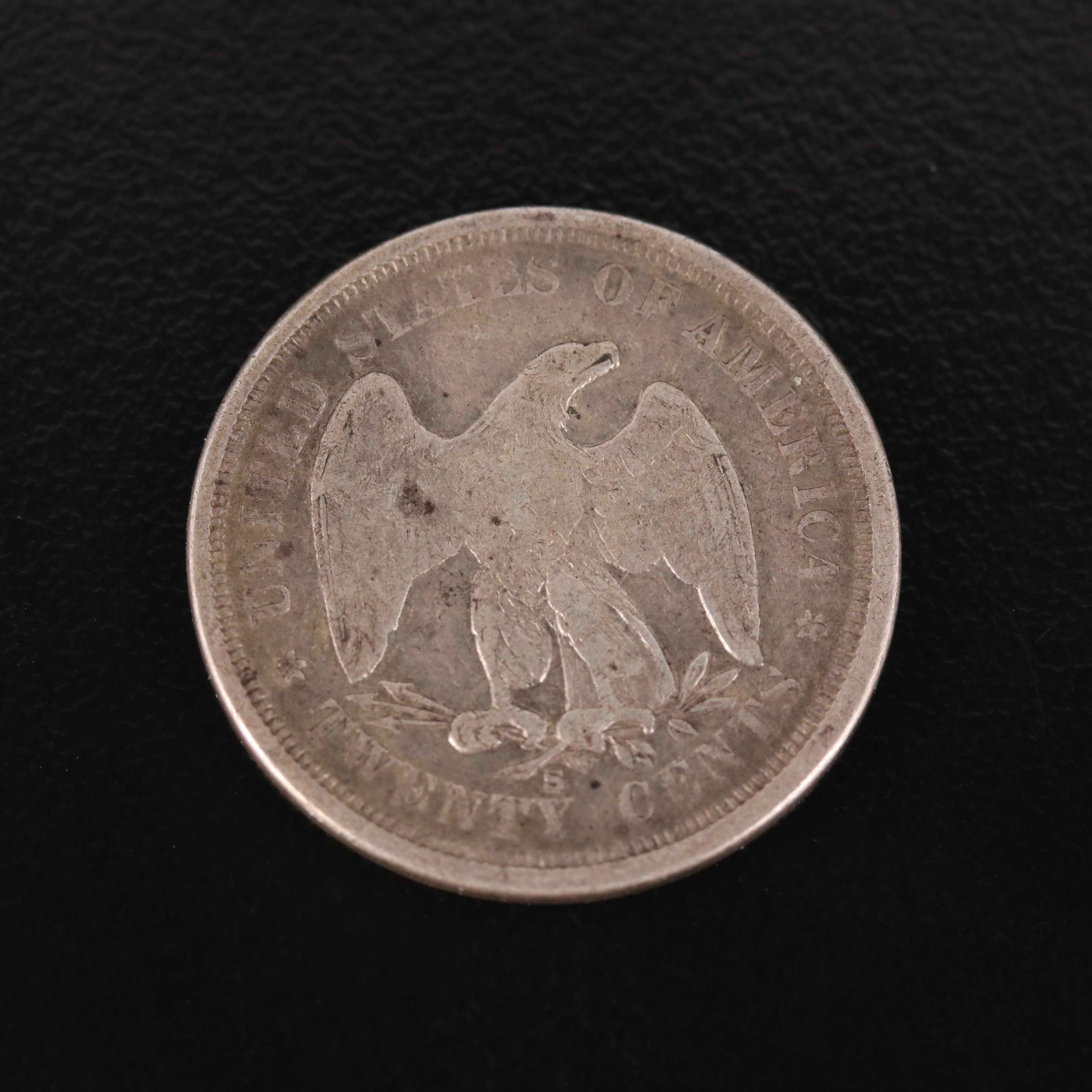 1875-S Seated Liberty Twenty Cent Silver Coin