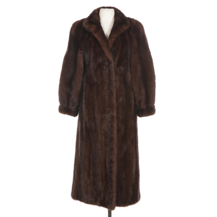 Mahogany Mink Fur Full-Length Coat by Evans
