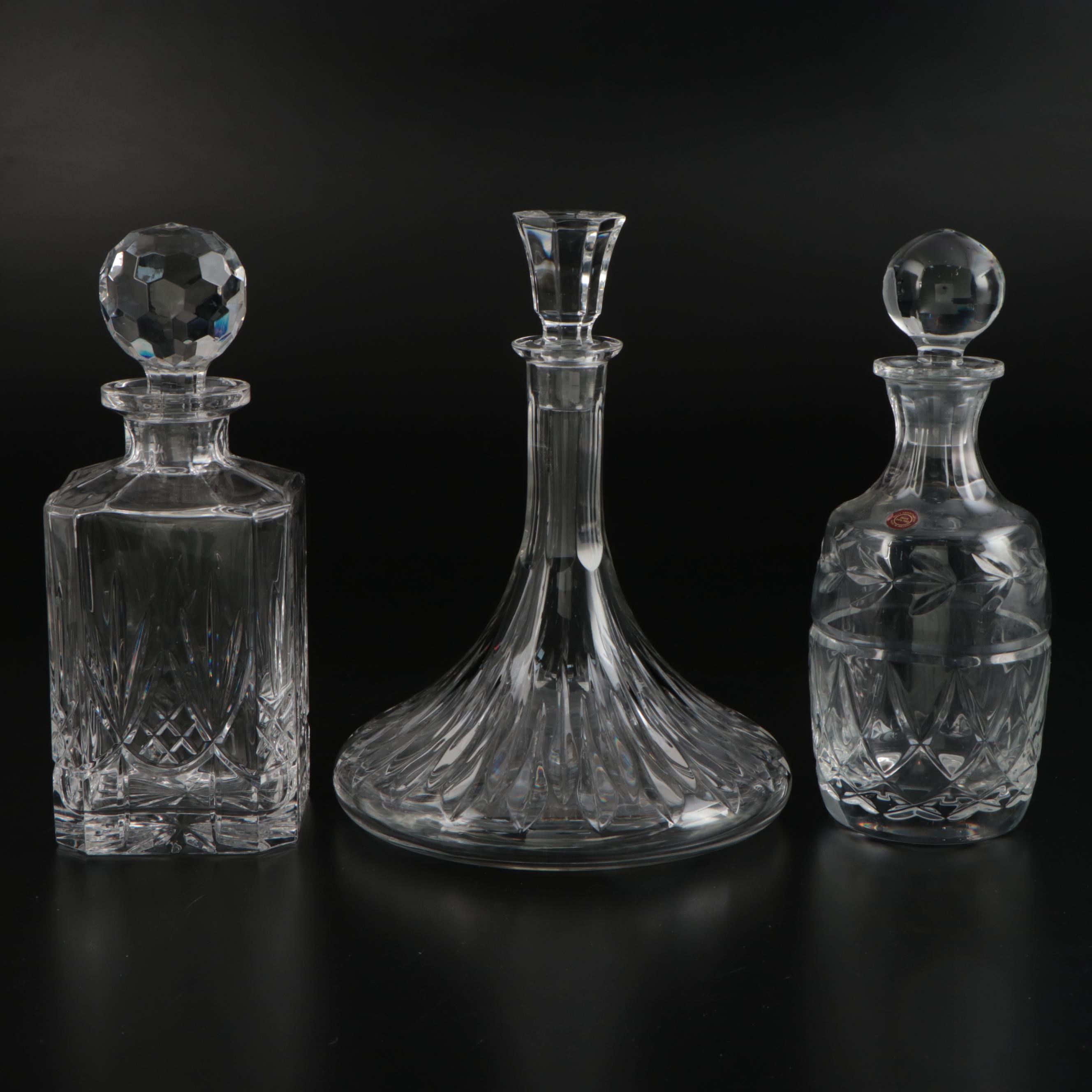 Samobor "Illusions" Crystal Decanter with Other Crystal Decanters