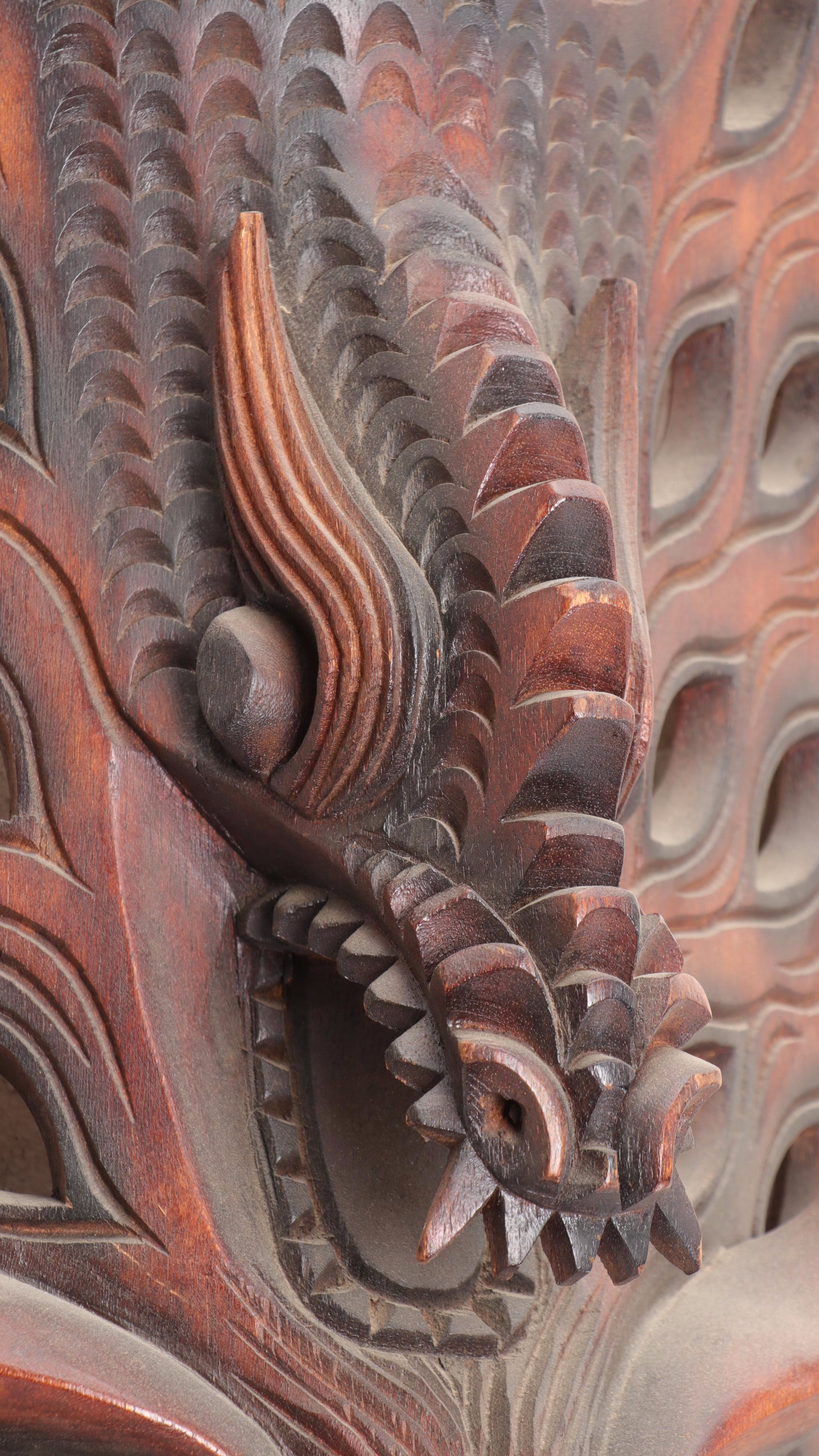 Filipino Igorot Hand-Carved Wood Dragon Masks