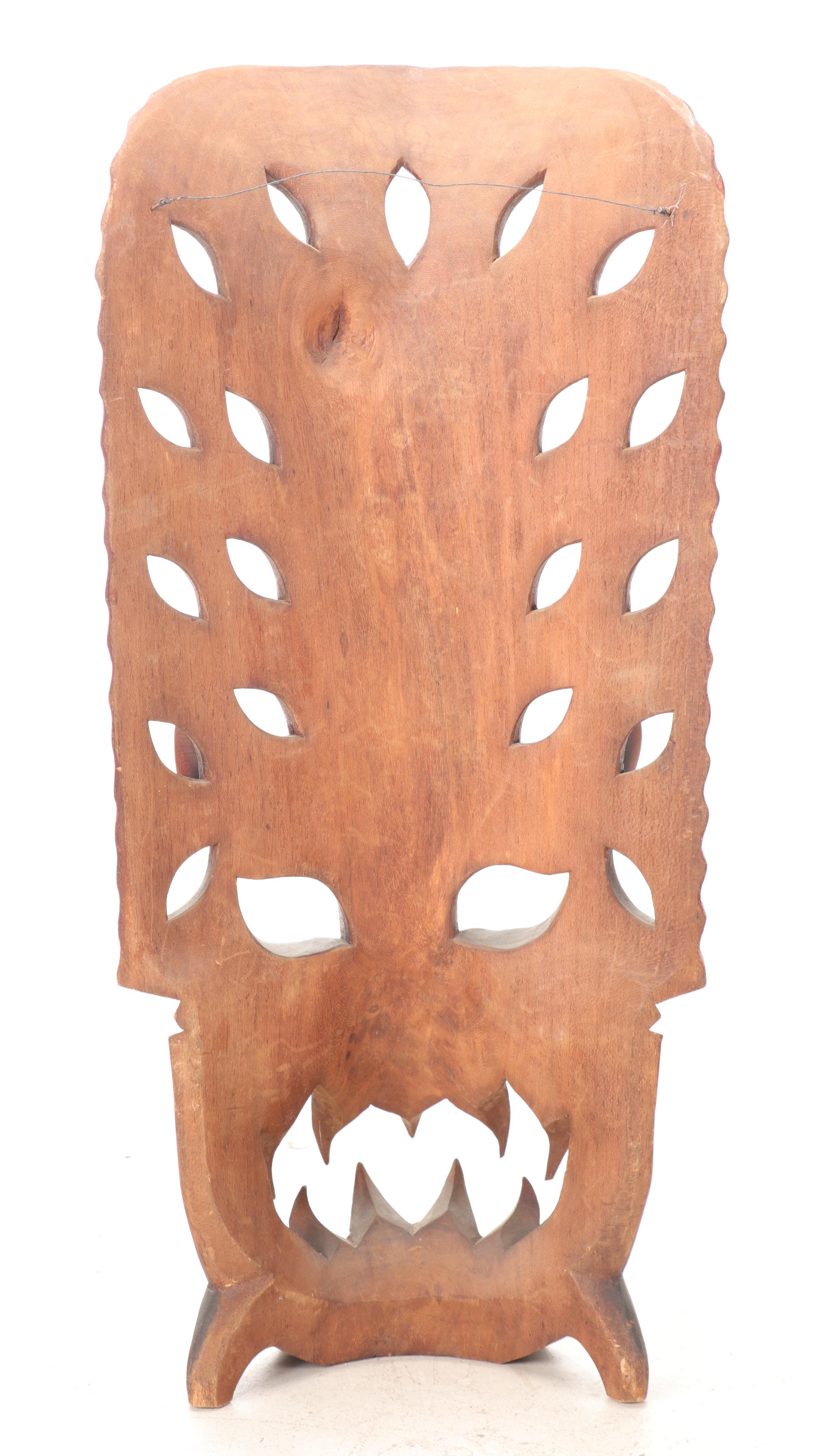 Filipino Igorot Hand-Carved Wood Dragon Masks