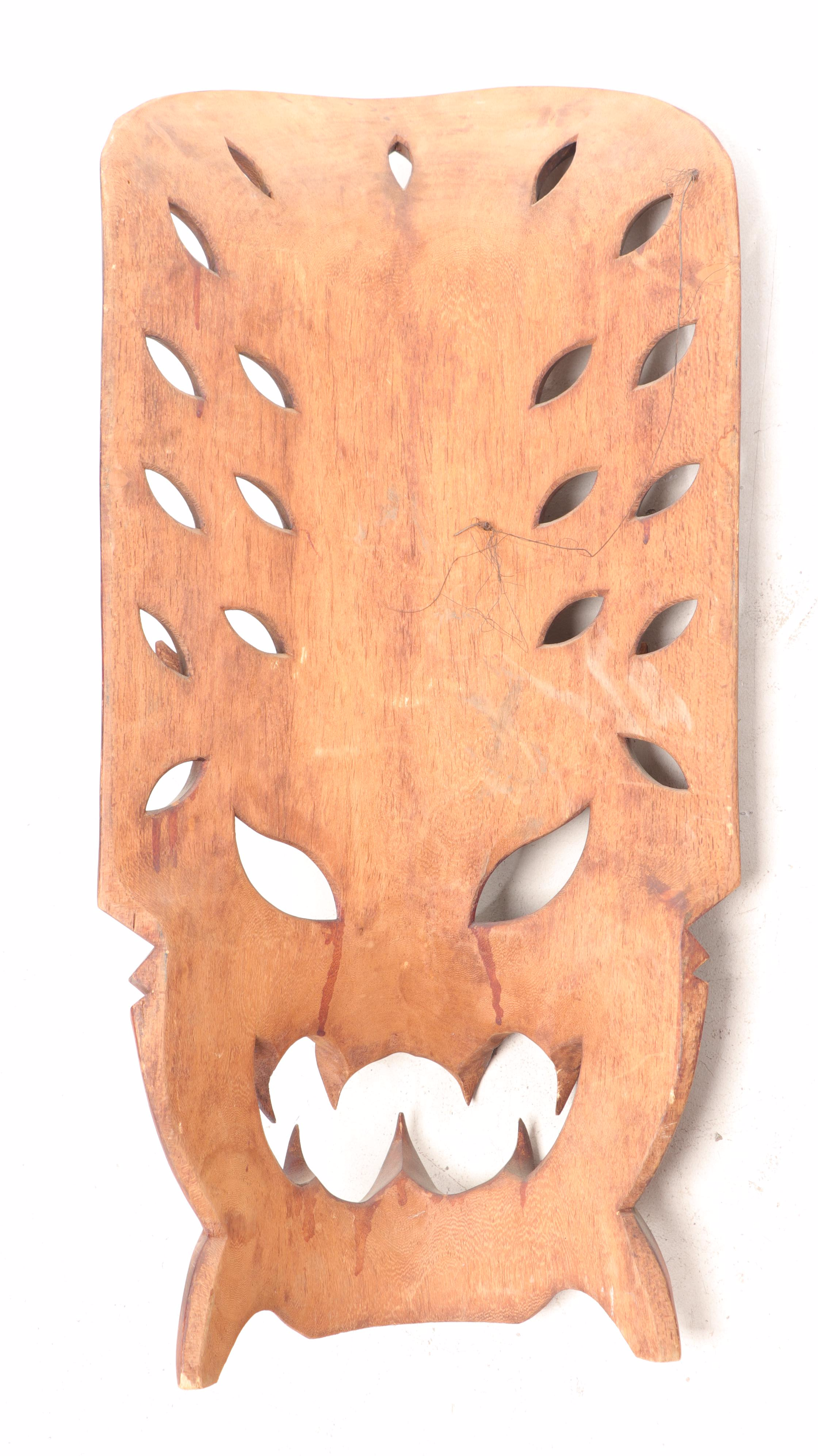 Filipino Igorot Hand-Carved Wood Dragon Masks