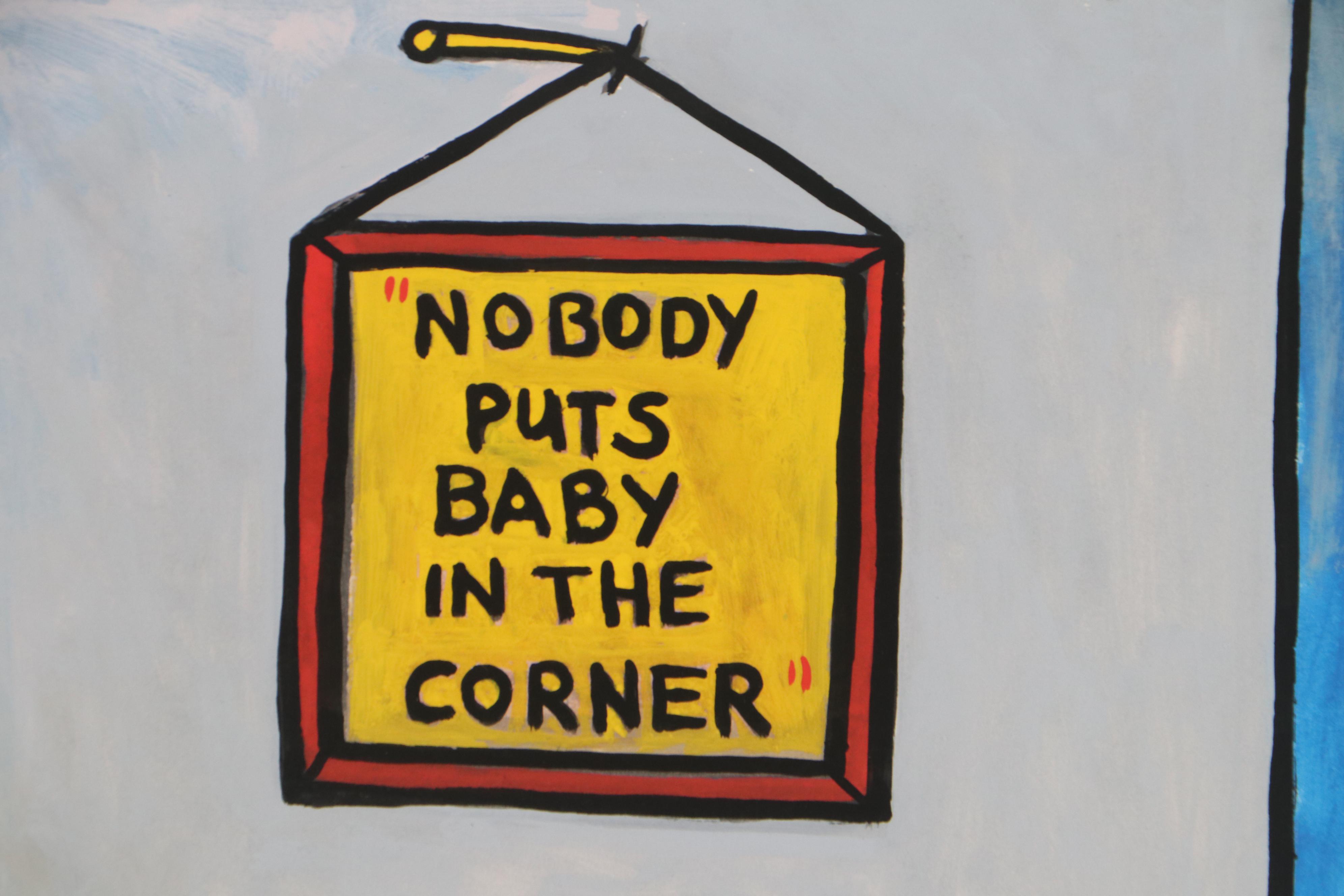 Mark Bercier Gouache Painting "Nobody Puts Baby in the Corner," 2011