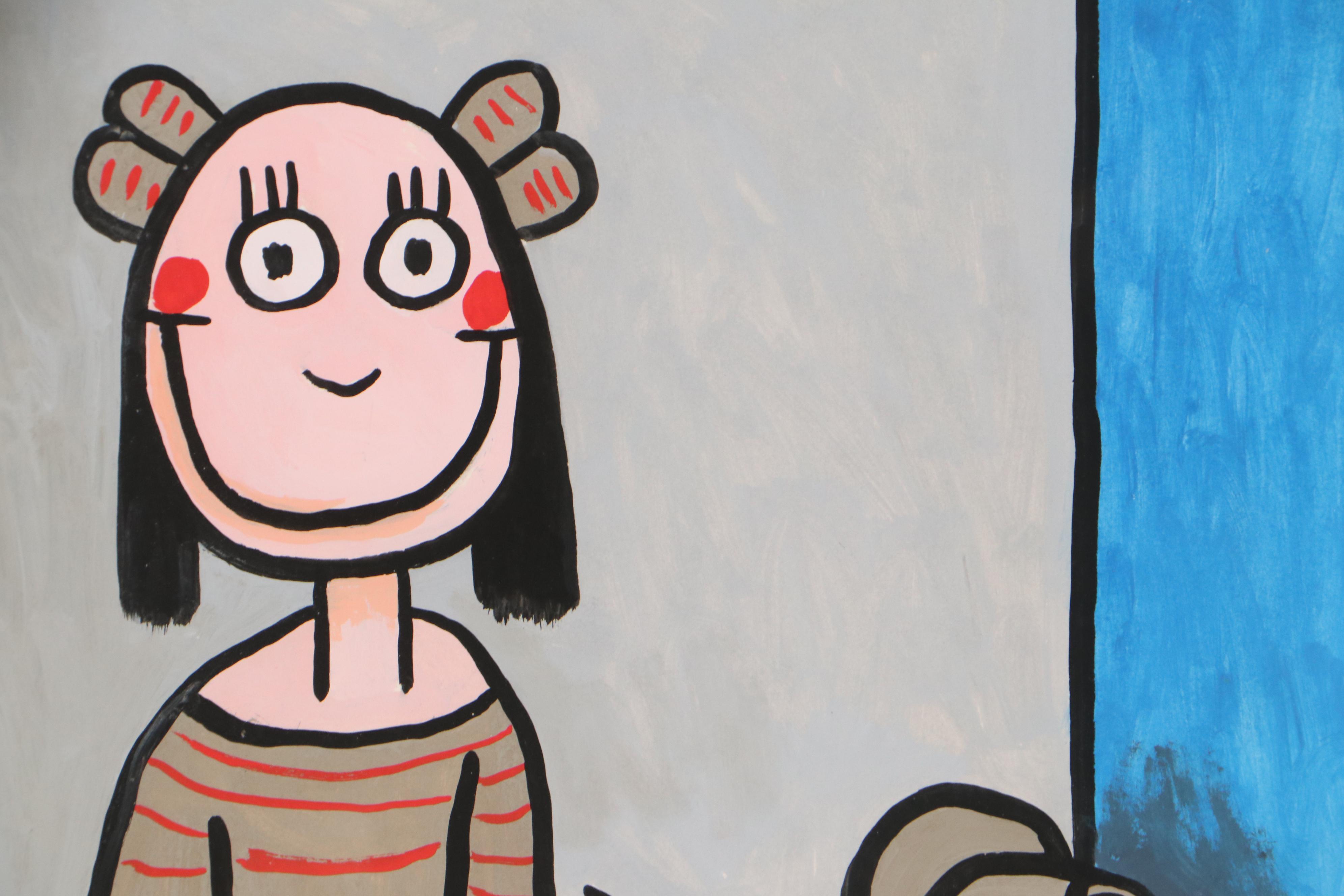 Mark Bercier Gouache Painting "Nobody Puts Baby in the Corner," 2011