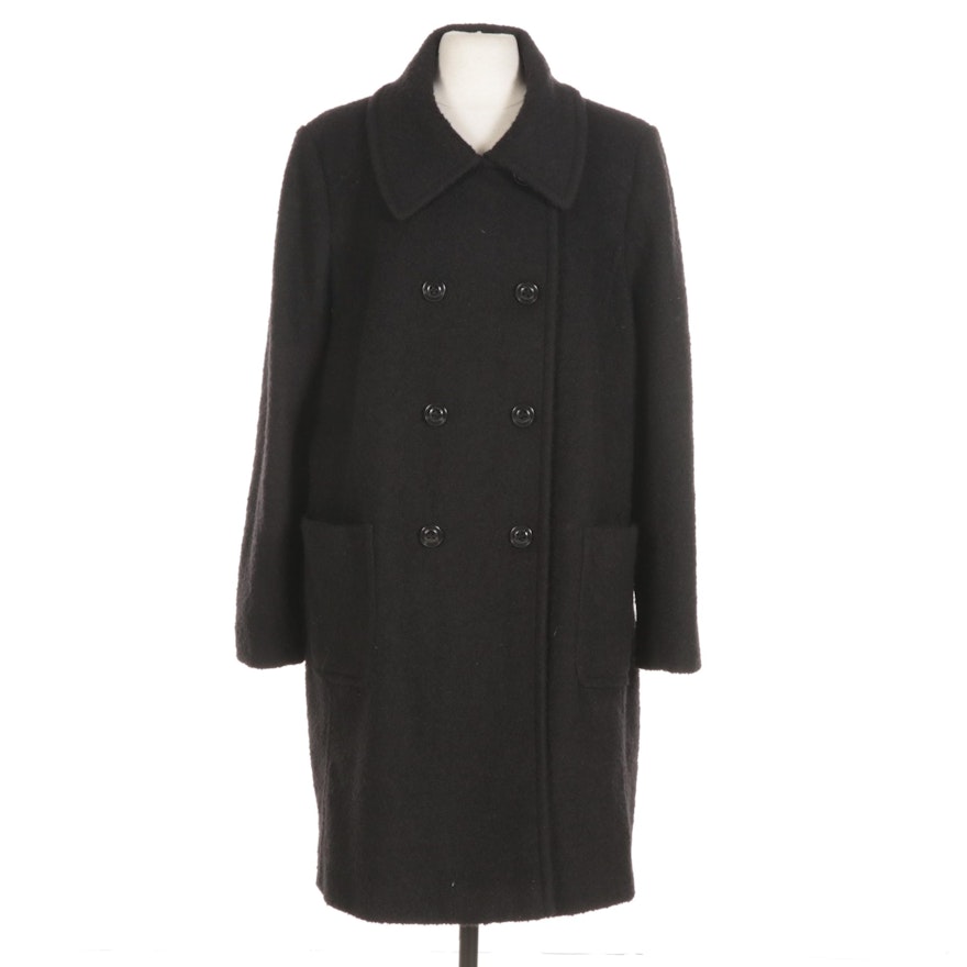 DKNY Wool Blend Double-Breasted Coat