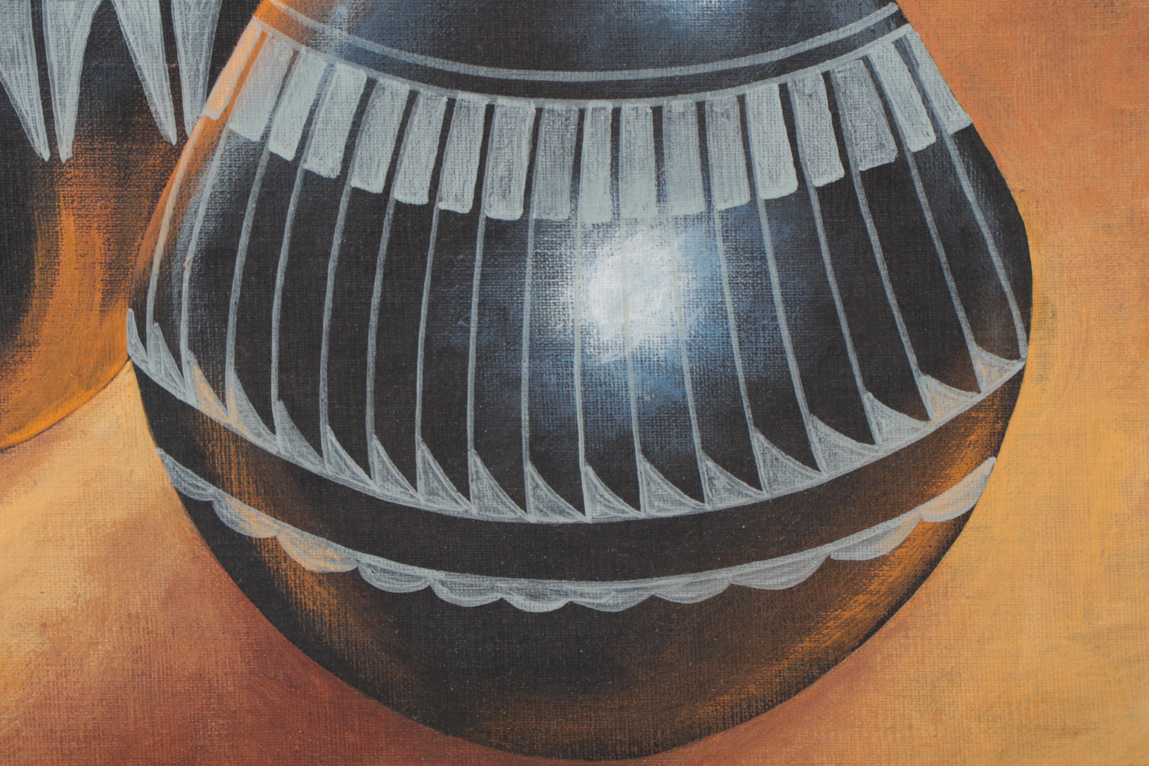 Casey Tsosie Southwestern Still Life Acrylic Painting, 1981