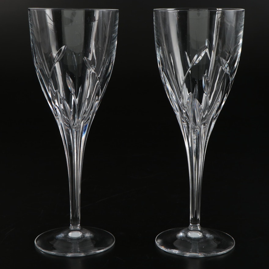 Jacques G. Durand "Pistil" Crystal Water Goblets