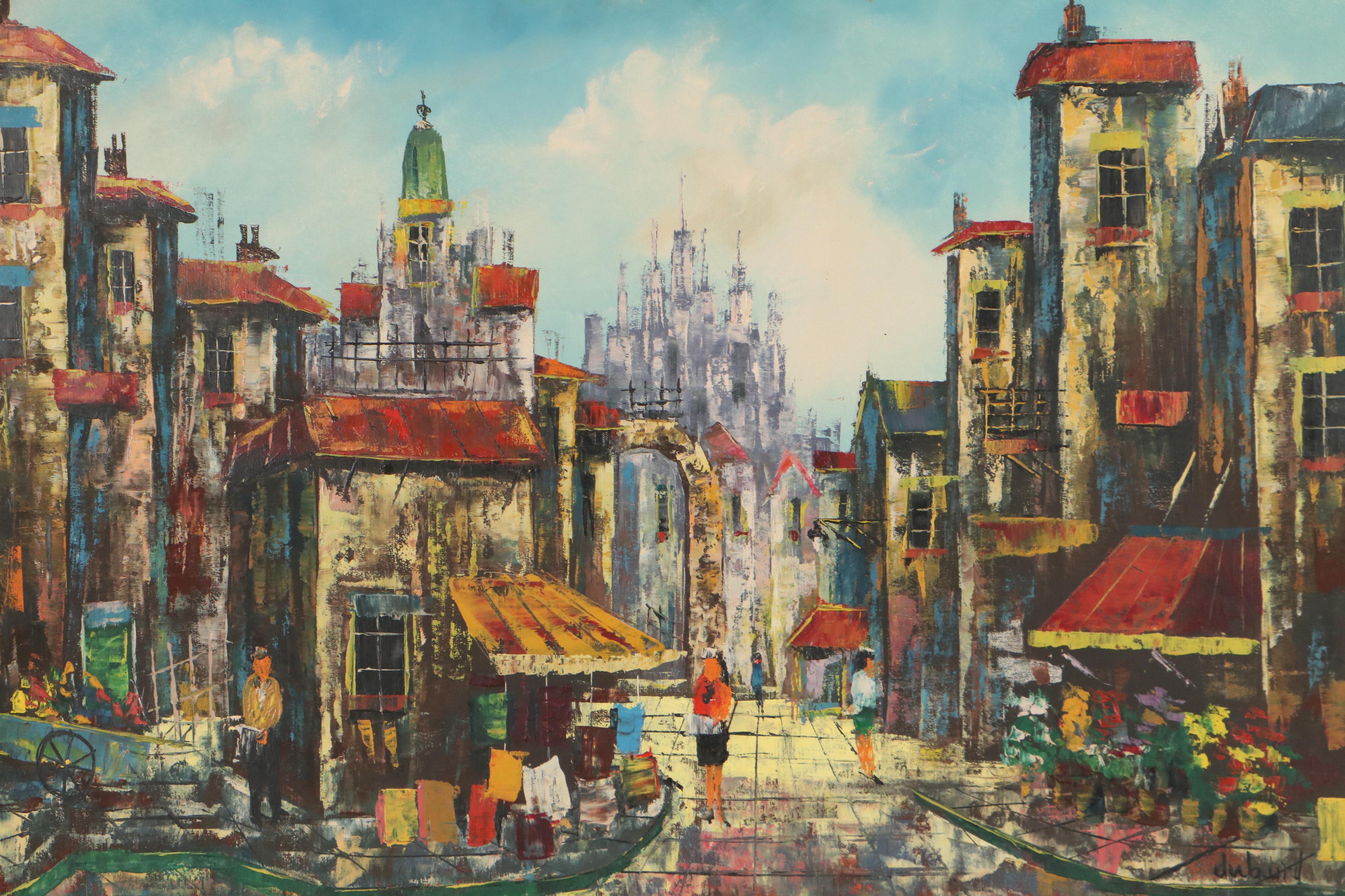 Impressionist Style Oil Painting, Late 20th Century