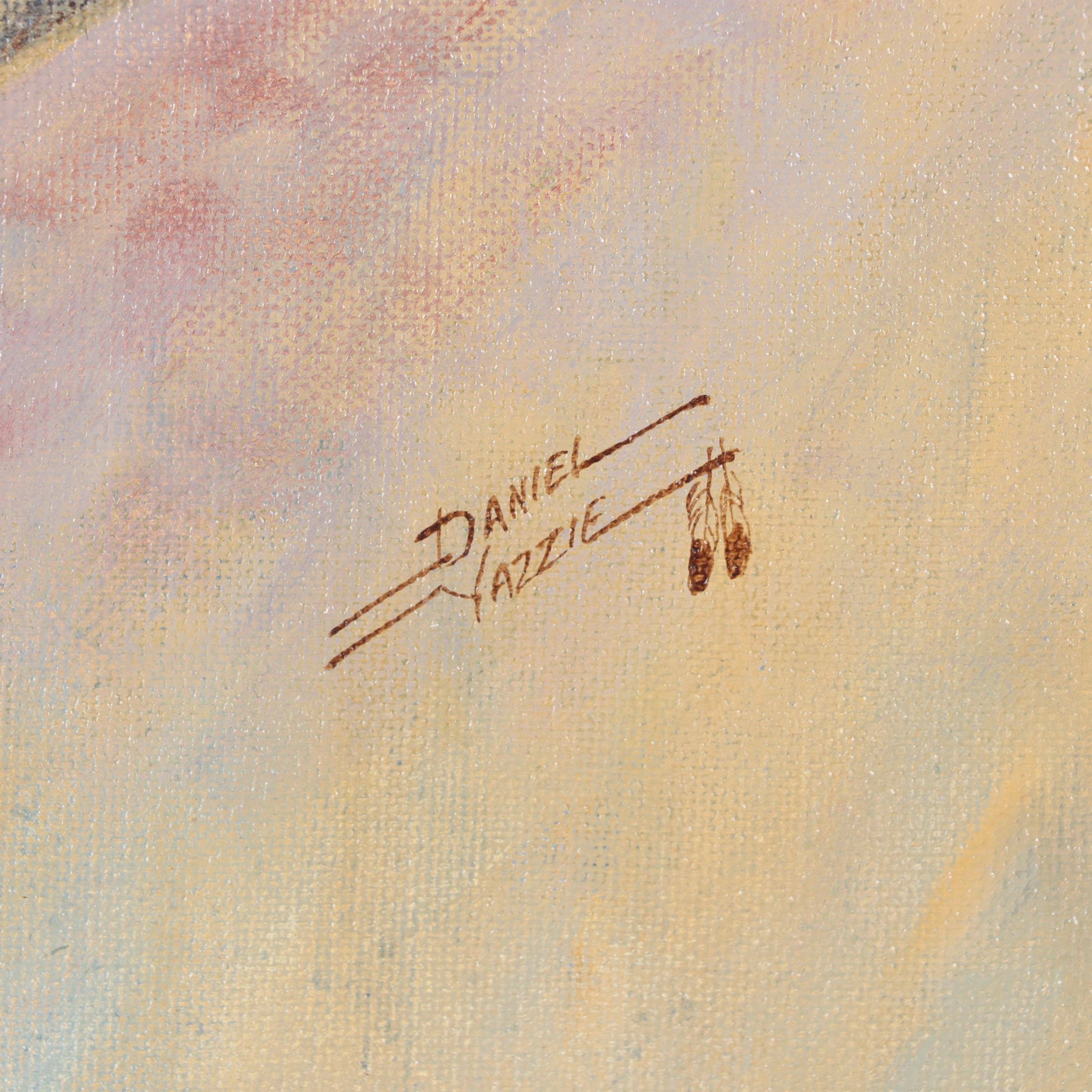 Daniel Yazzie Southwestern Still Life Oil Painting of Jewelry and Pottery