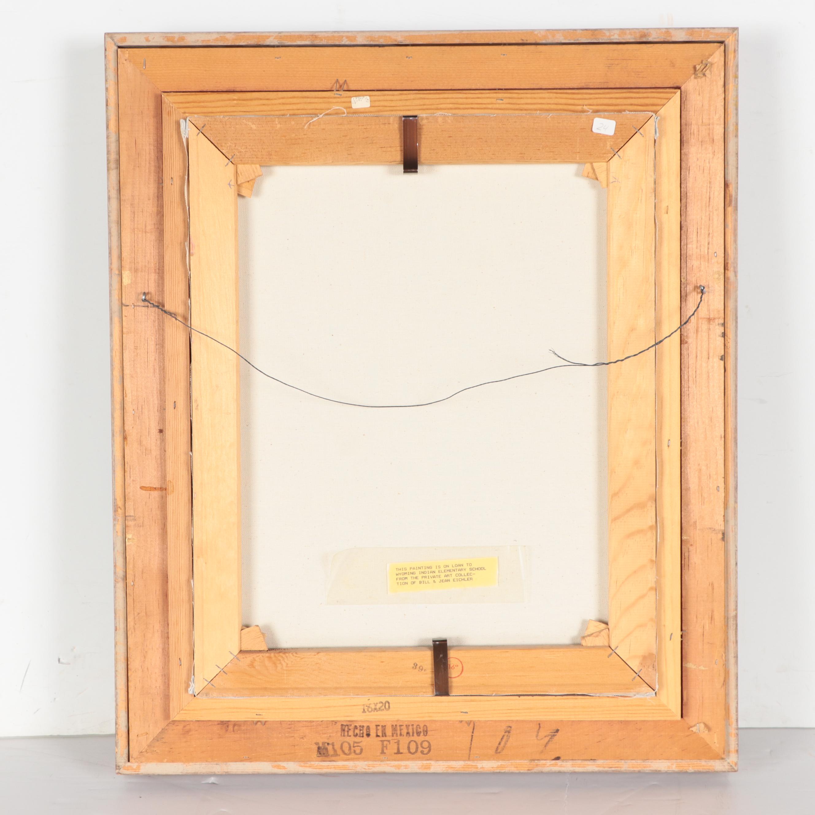 Daniel Yazzie Southwestern Still Life Oil Painting of Jewelry and Pottery