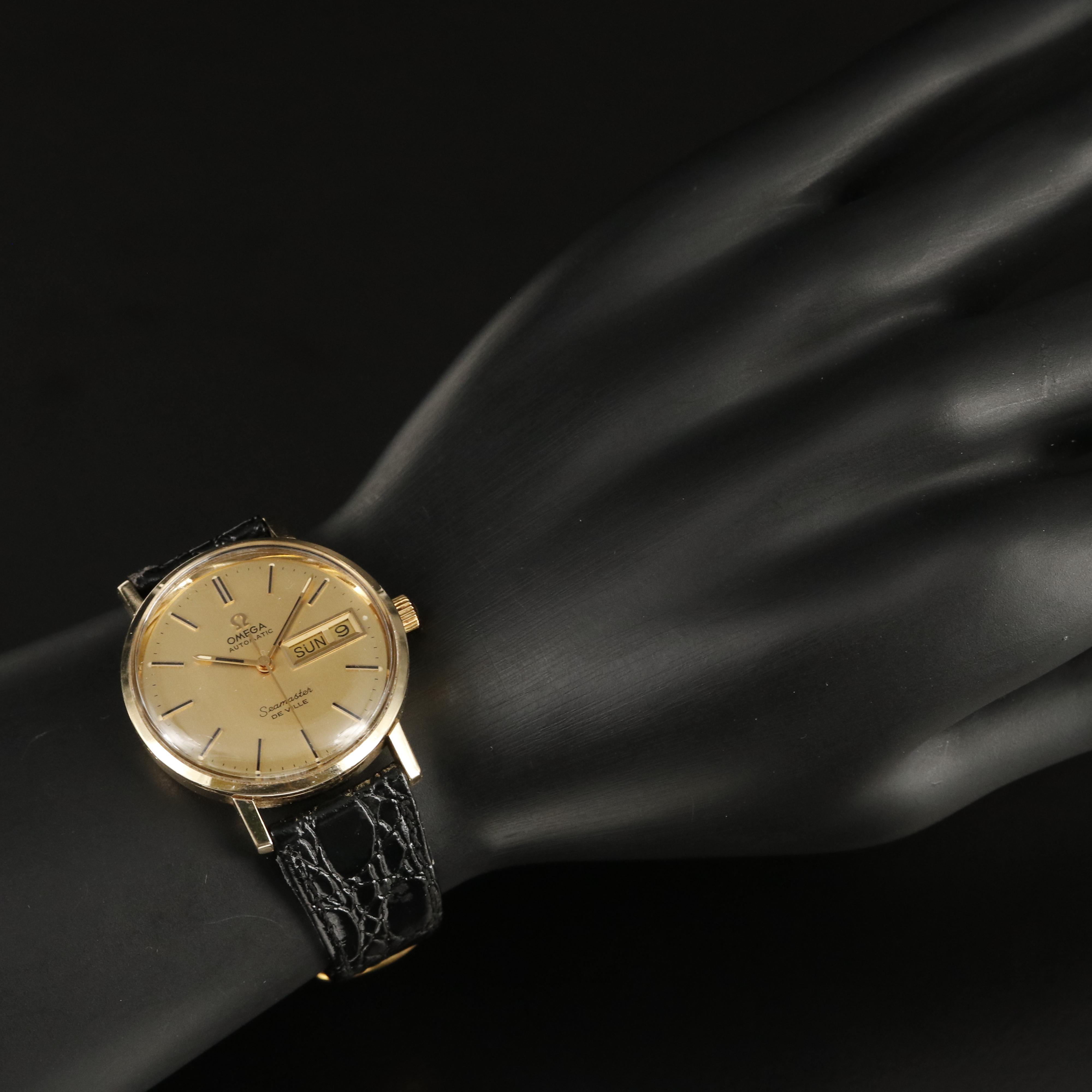 1975 Omega Seamaster DeVille 14K Gold Watch