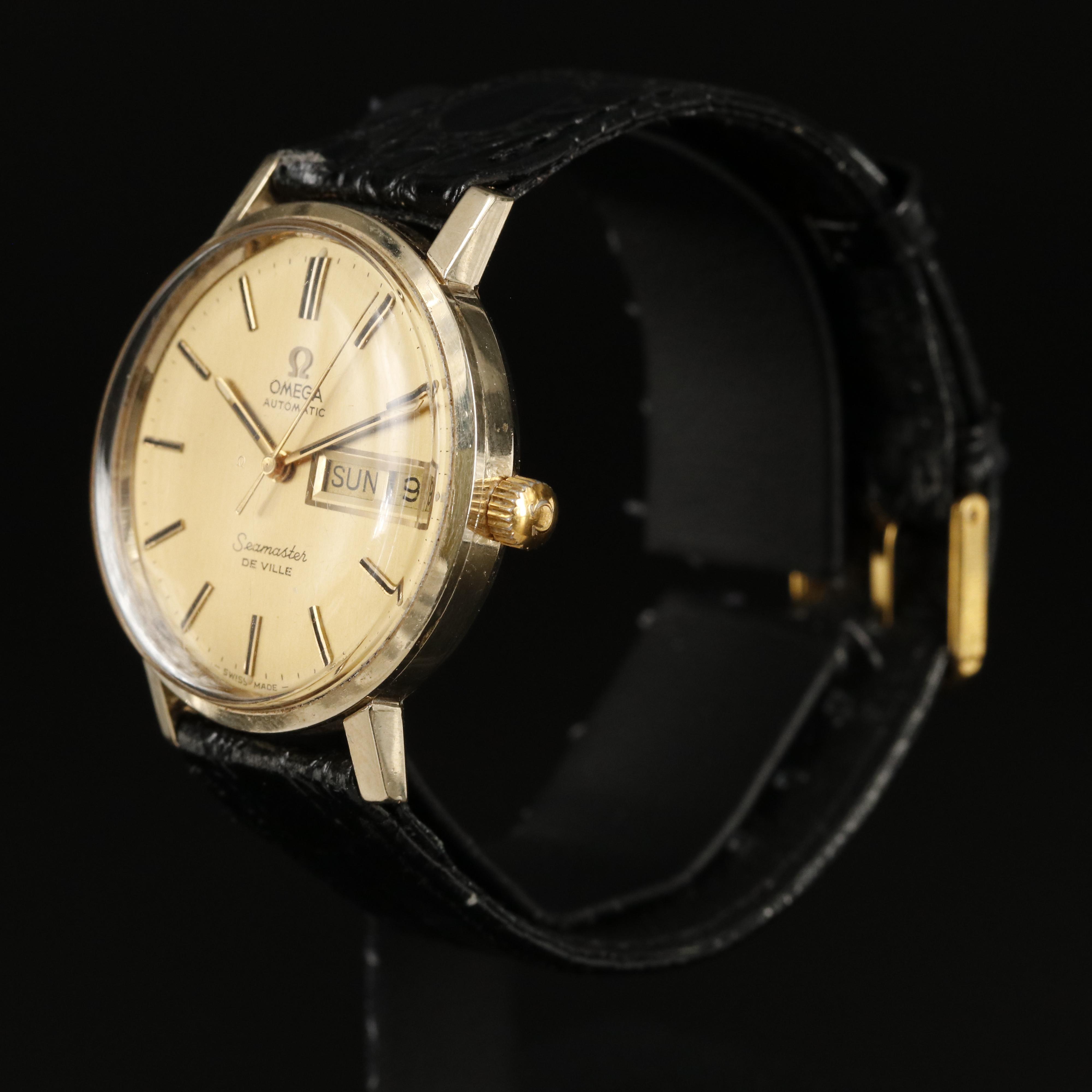 1975 Omega Seamaster DeVille 14K Gold Watch