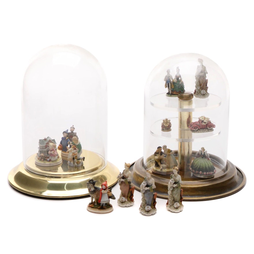 Robert Olszewski and Other Hand-Painted Bronze Miniatures with Displays