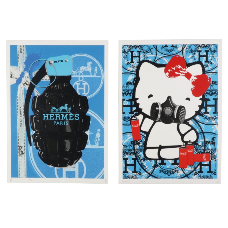 Death NYC Pop Art Graphic Prints Featuring Hello Kitty, 2020