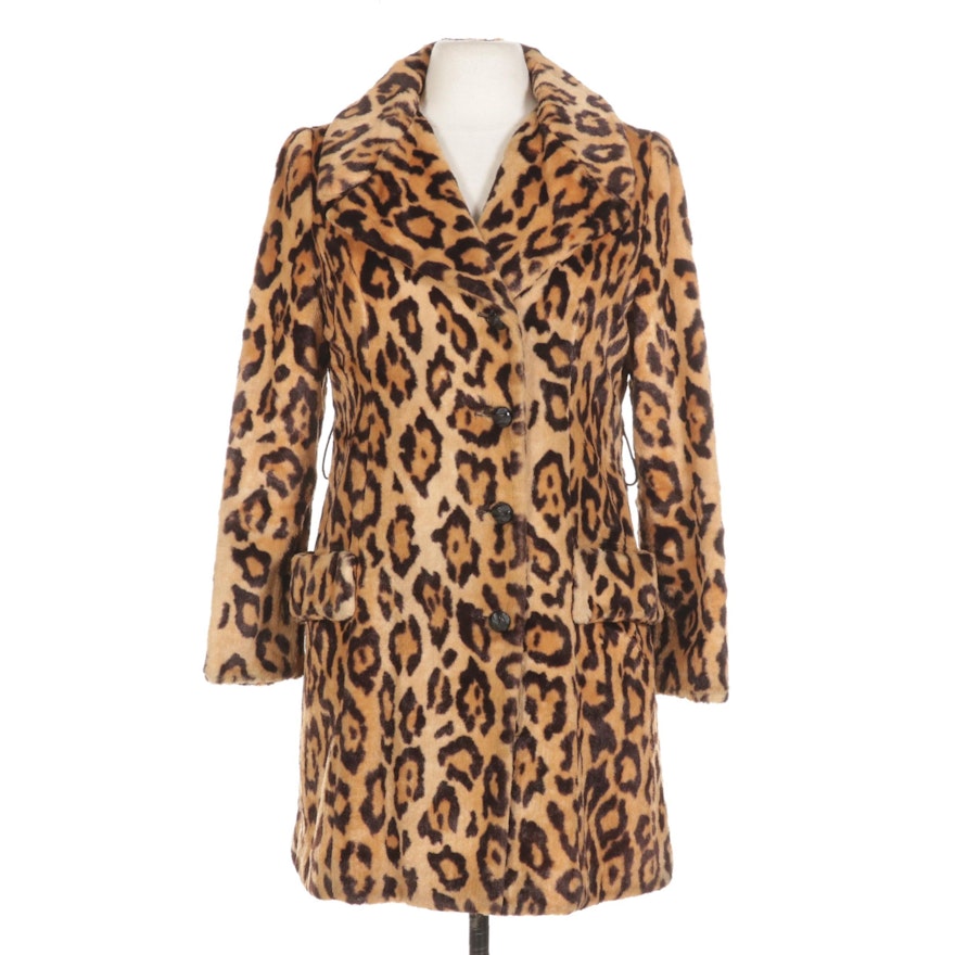 Manimals by Greenlea Faux Fur Leopard Print Coat