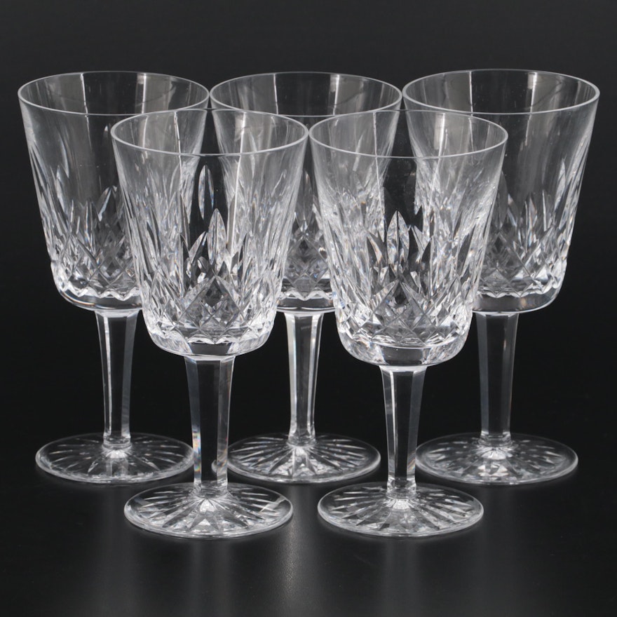 Waterford Crystal "Lismore" Water Goblets, Mid to Late 20th Century