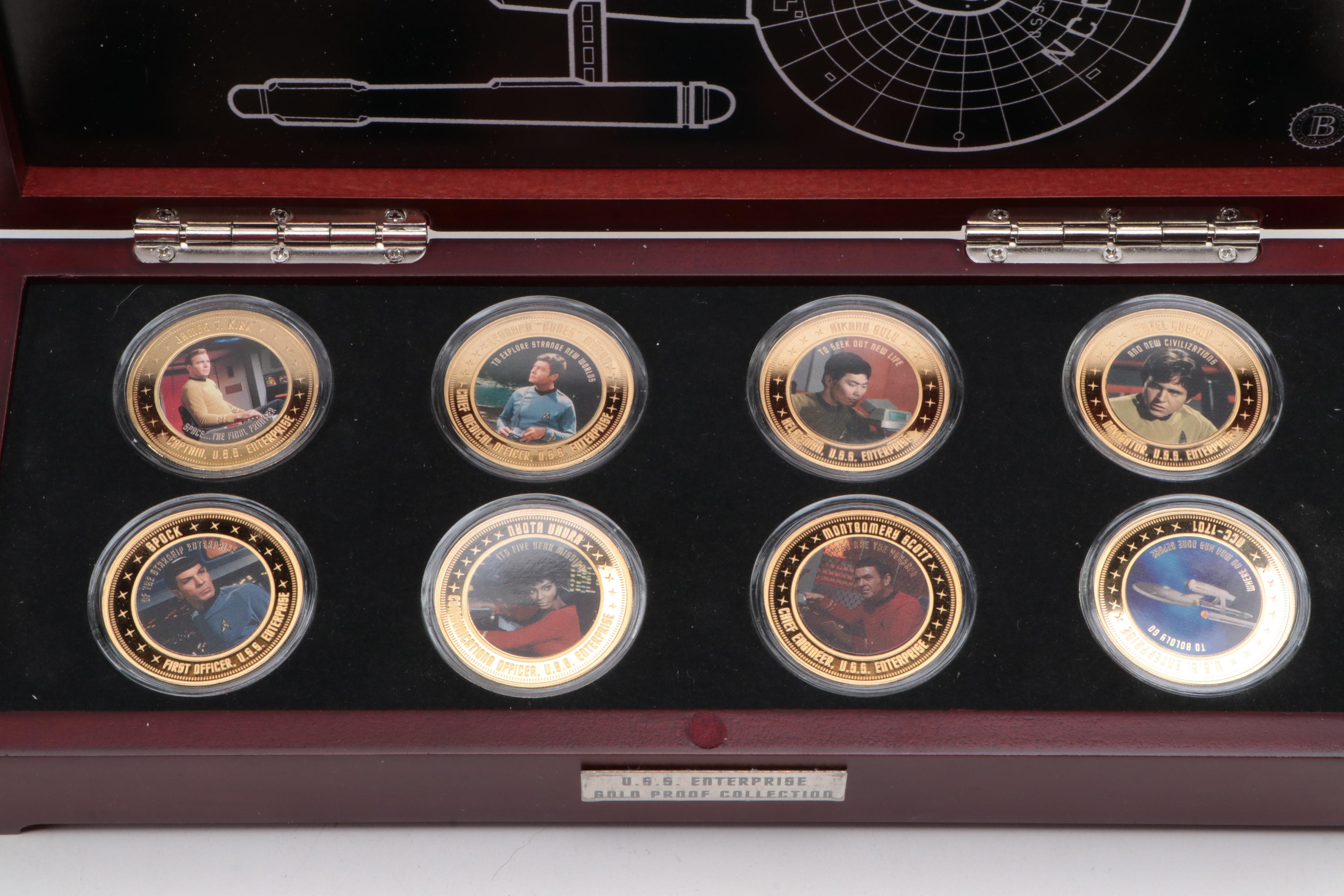 "Star Trek" VHS Collection, U.S.S. Enterprise Gold Proof Collection, and More