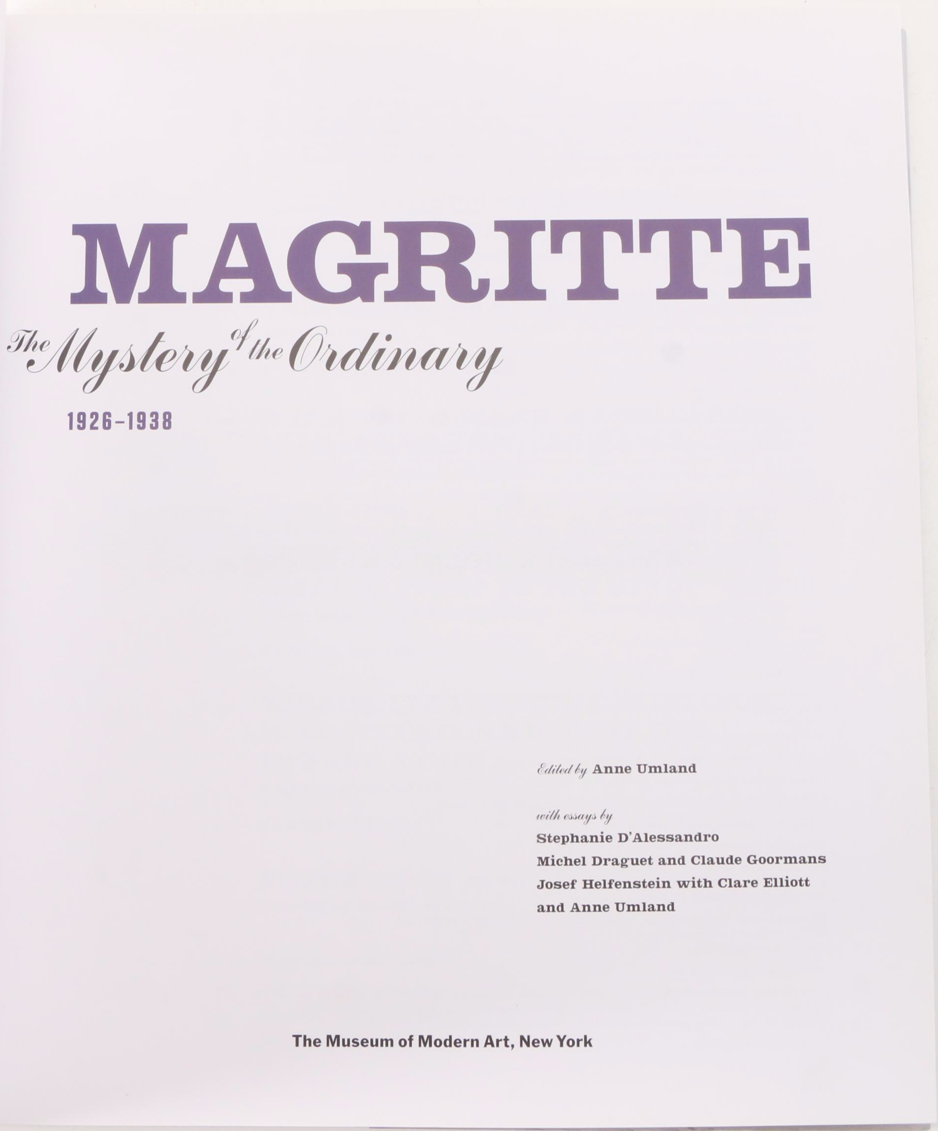 "Magritte: The Mystery of the Ordinary" by Anne Umland and More Art Books
