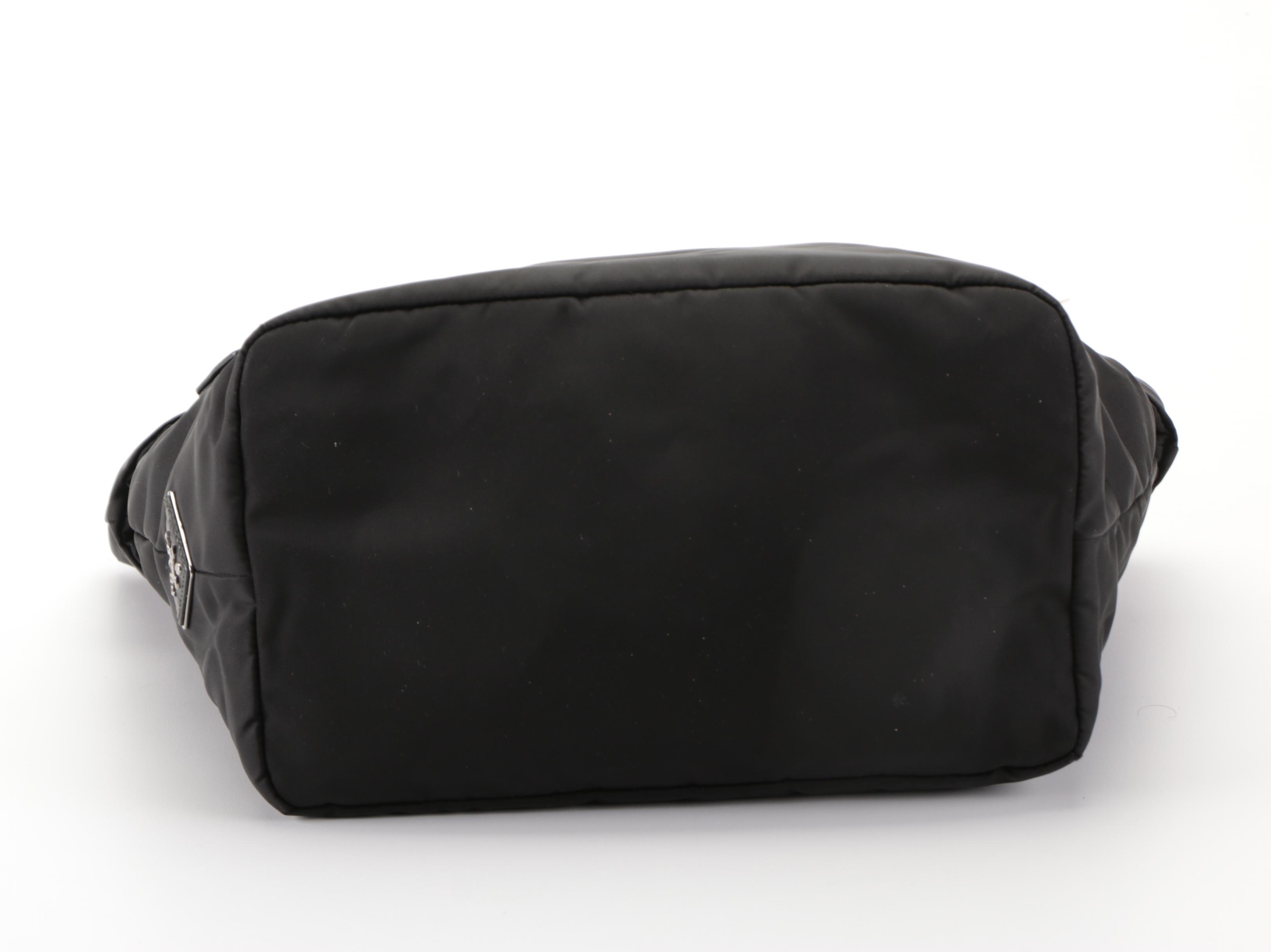 Prada Black Reversible Nylon Tote Bag
