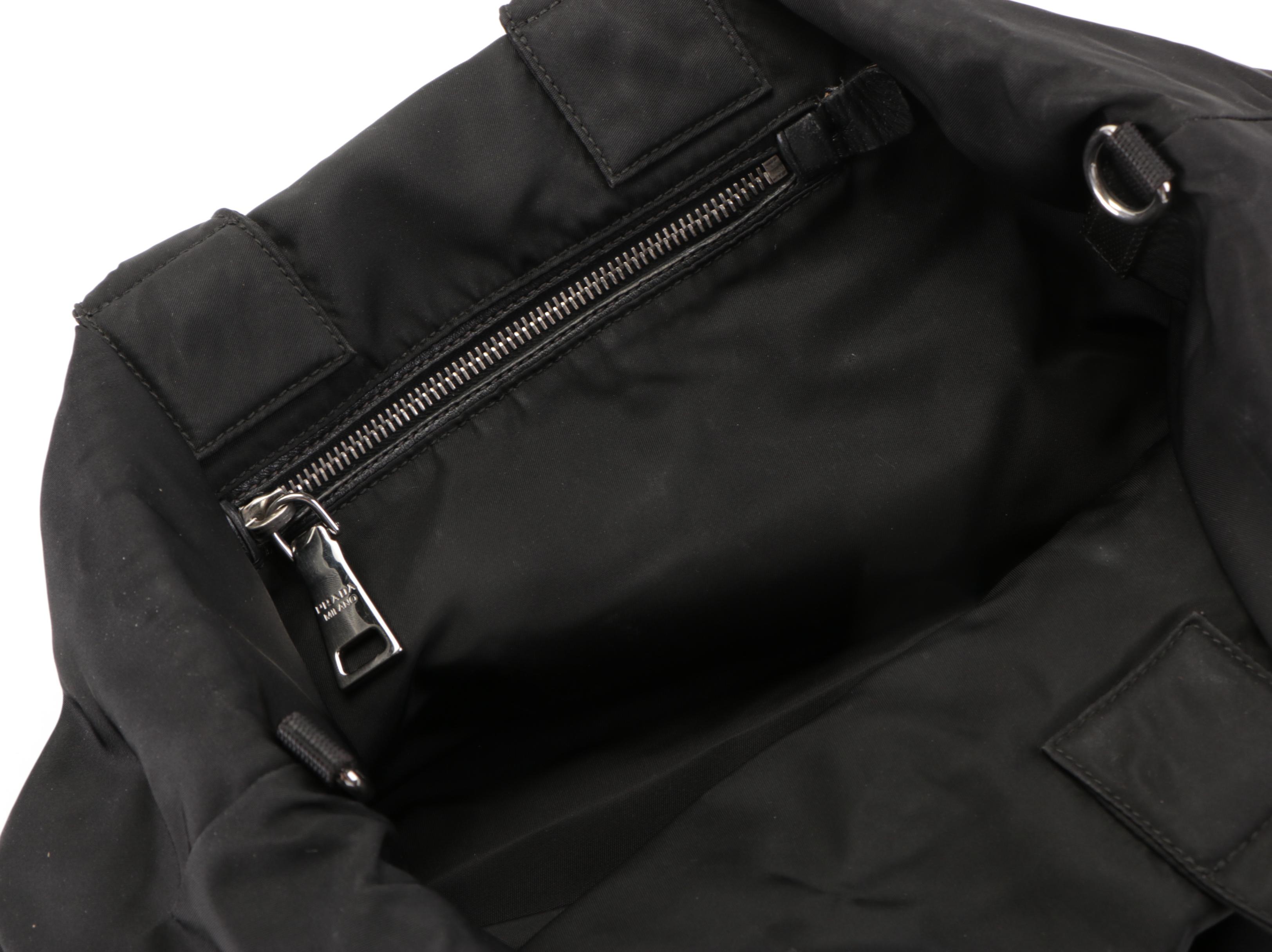Prada Black Reversible Nylon Tote Bag