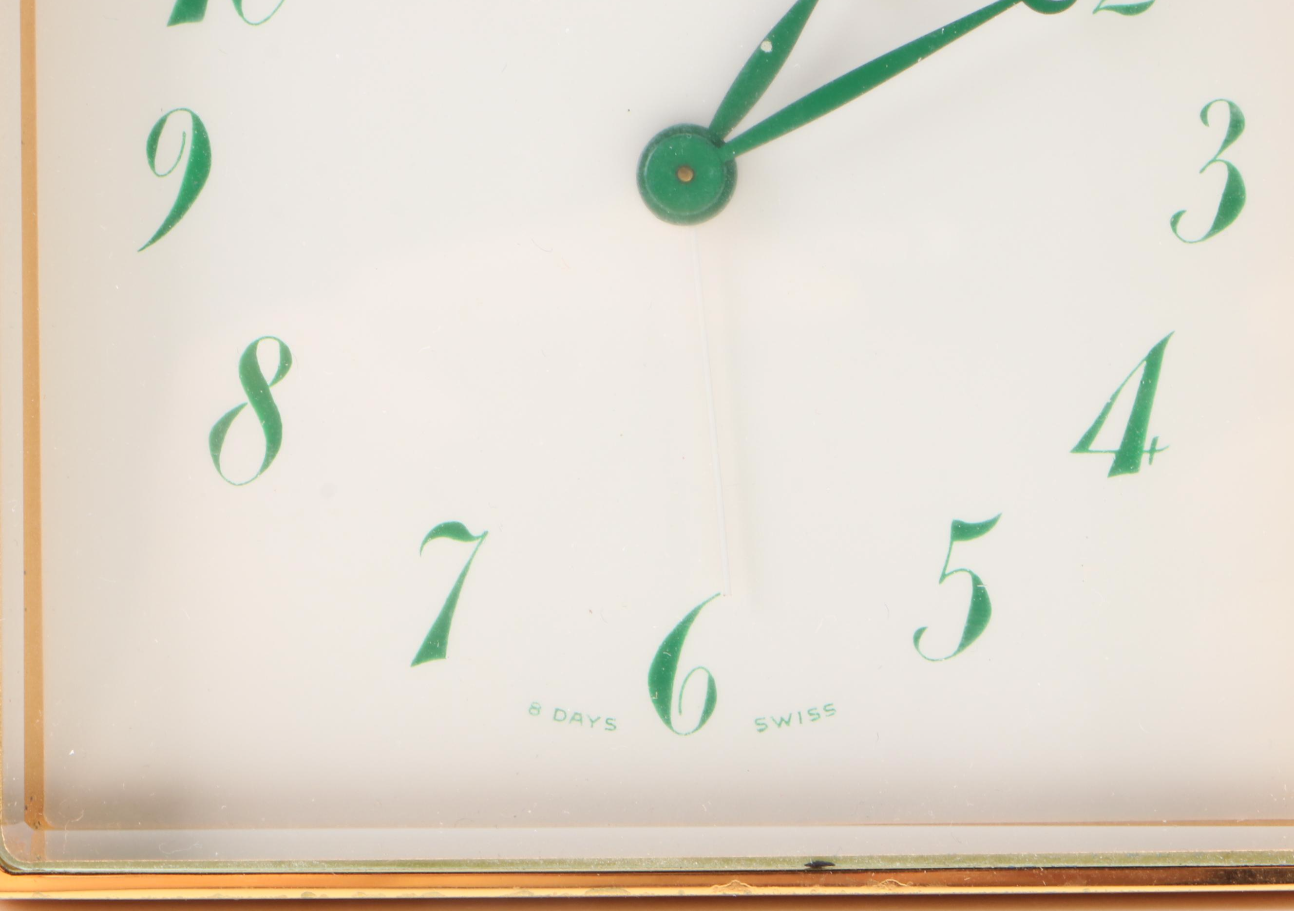 Tiffany & Co. 8 Day Swiss Movement Travel Alarm Clock