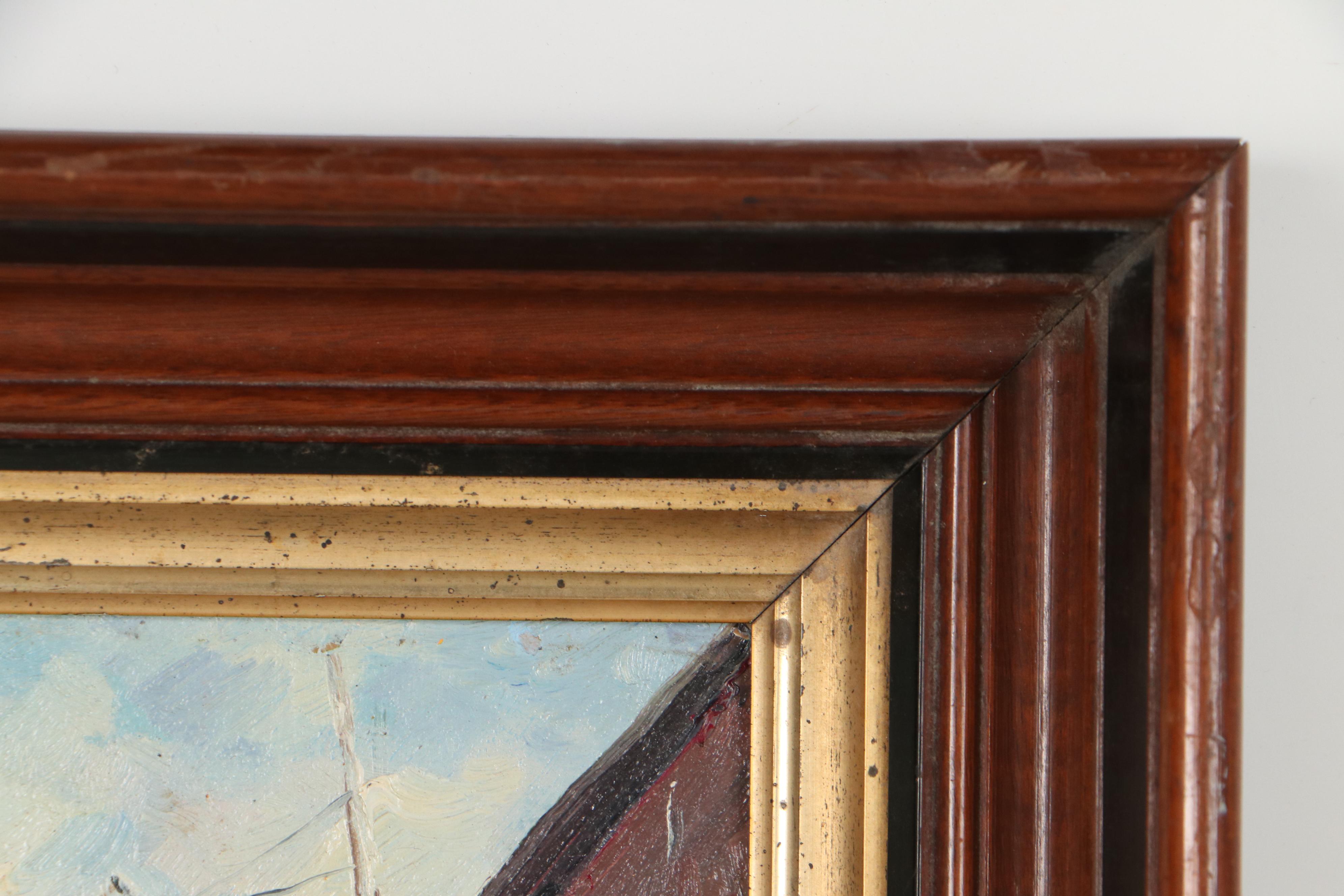 Harbor Scene Oil Painting "Gloucester, Mass," 1952