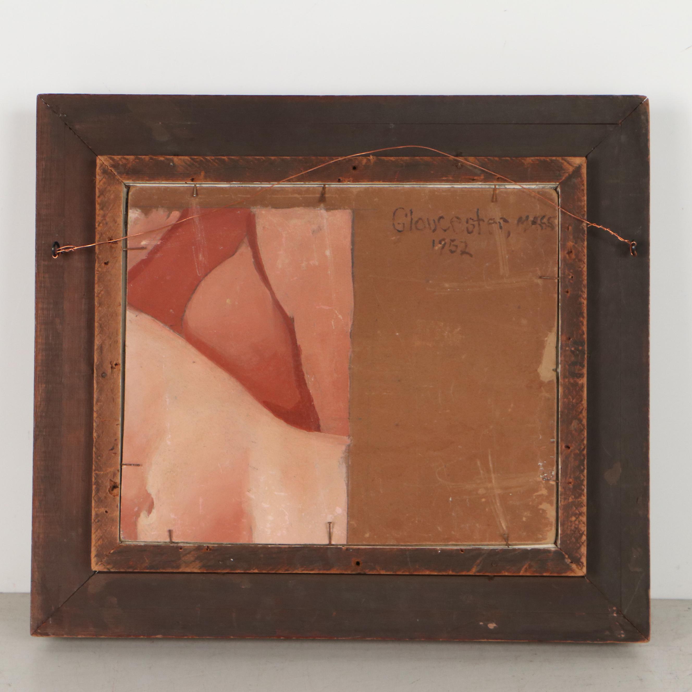 Harbor Scene Oil Painting "Gloucester, Mass," 1952