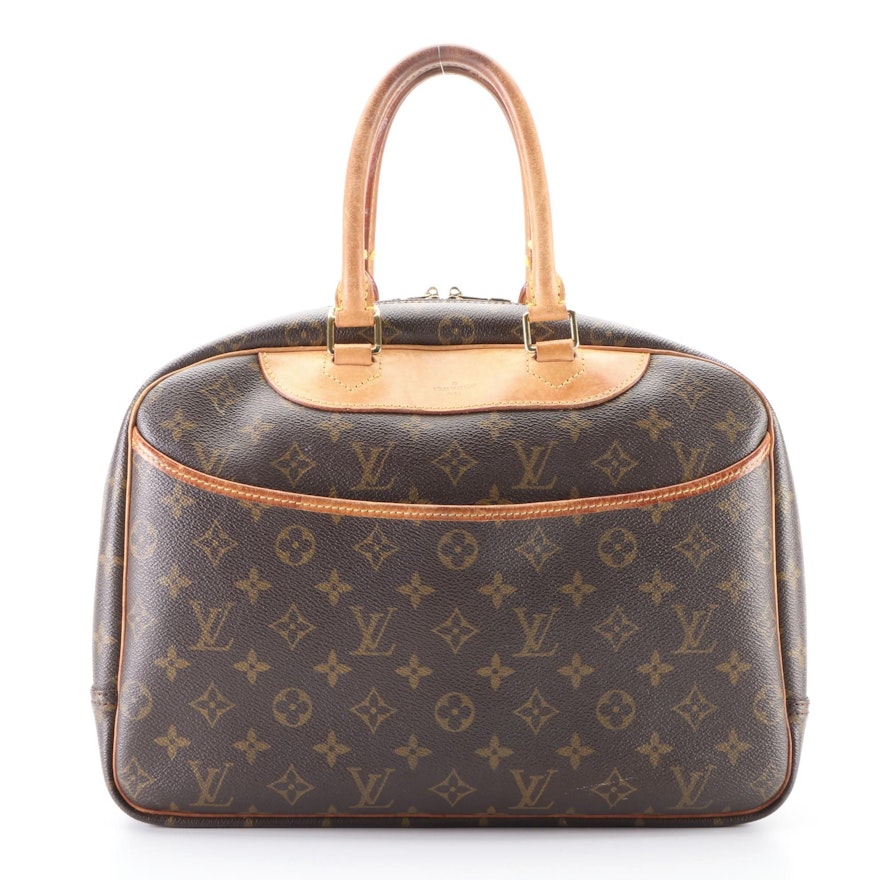 Louis Vuitton Deauville Travel Bag in Monogram Canvas and Vachetta Leather