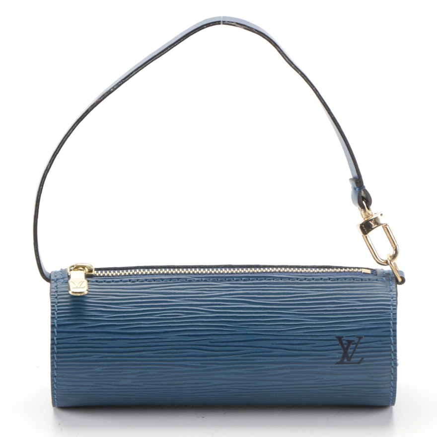 Louis Vuitton Soufflot Zip Pochette in Toledo Blue Epi Leather
