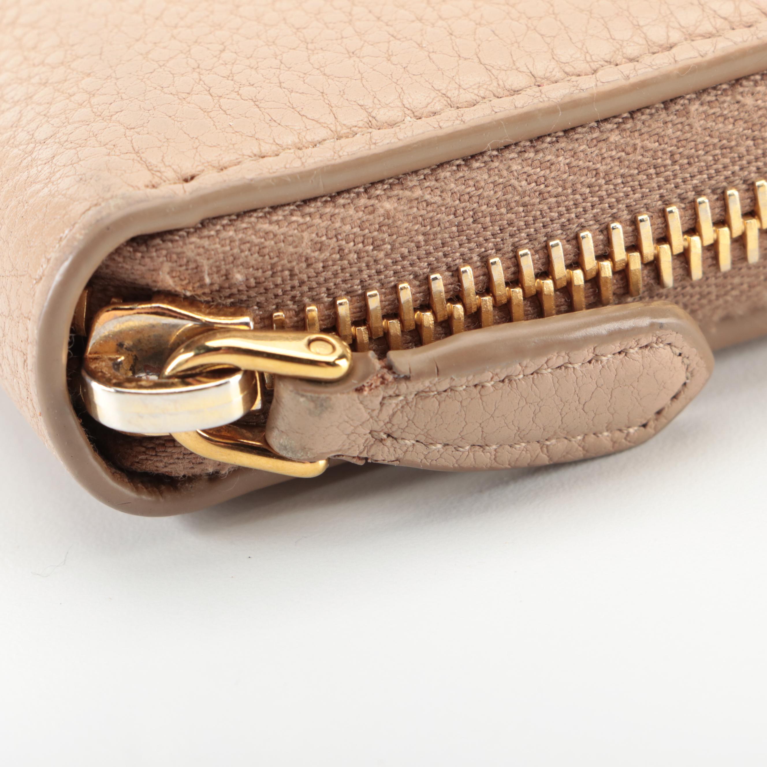 Prada Zip-Around Wallet in Vitello Daino Leather