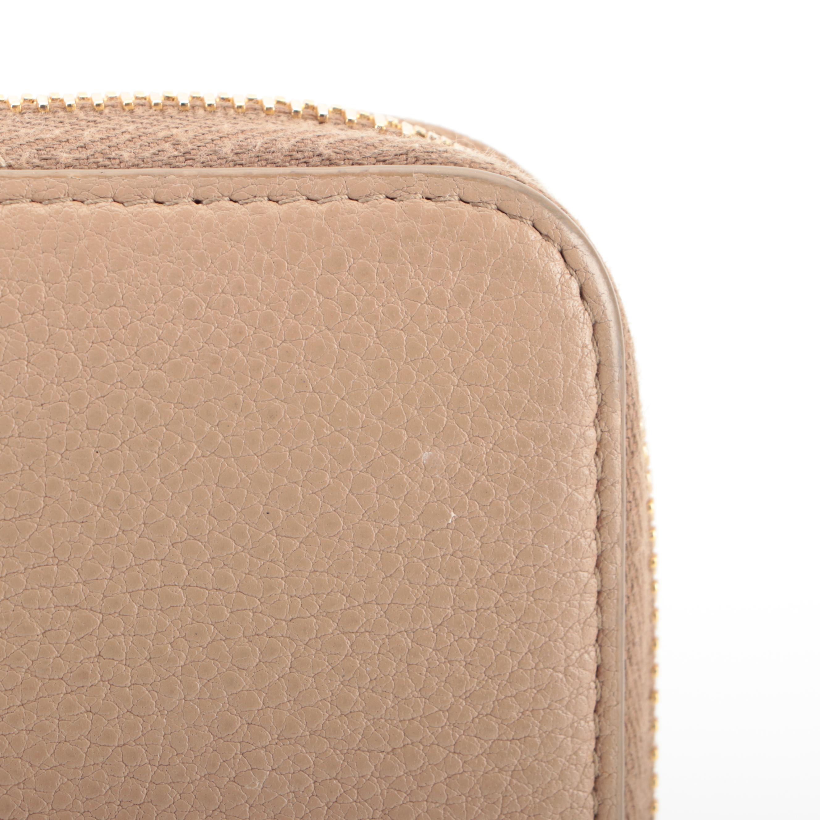 Prada Zip-Around Wallet in Vitello Daino Leather