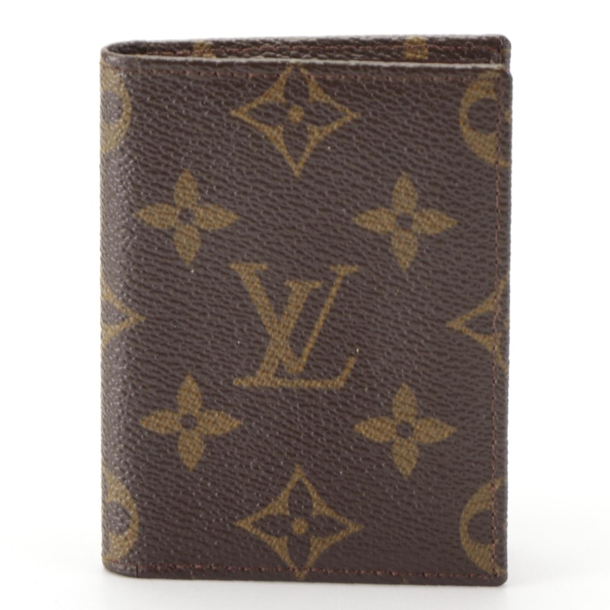 Louis Vuitton Card Case in Monogram Canvas and Leather