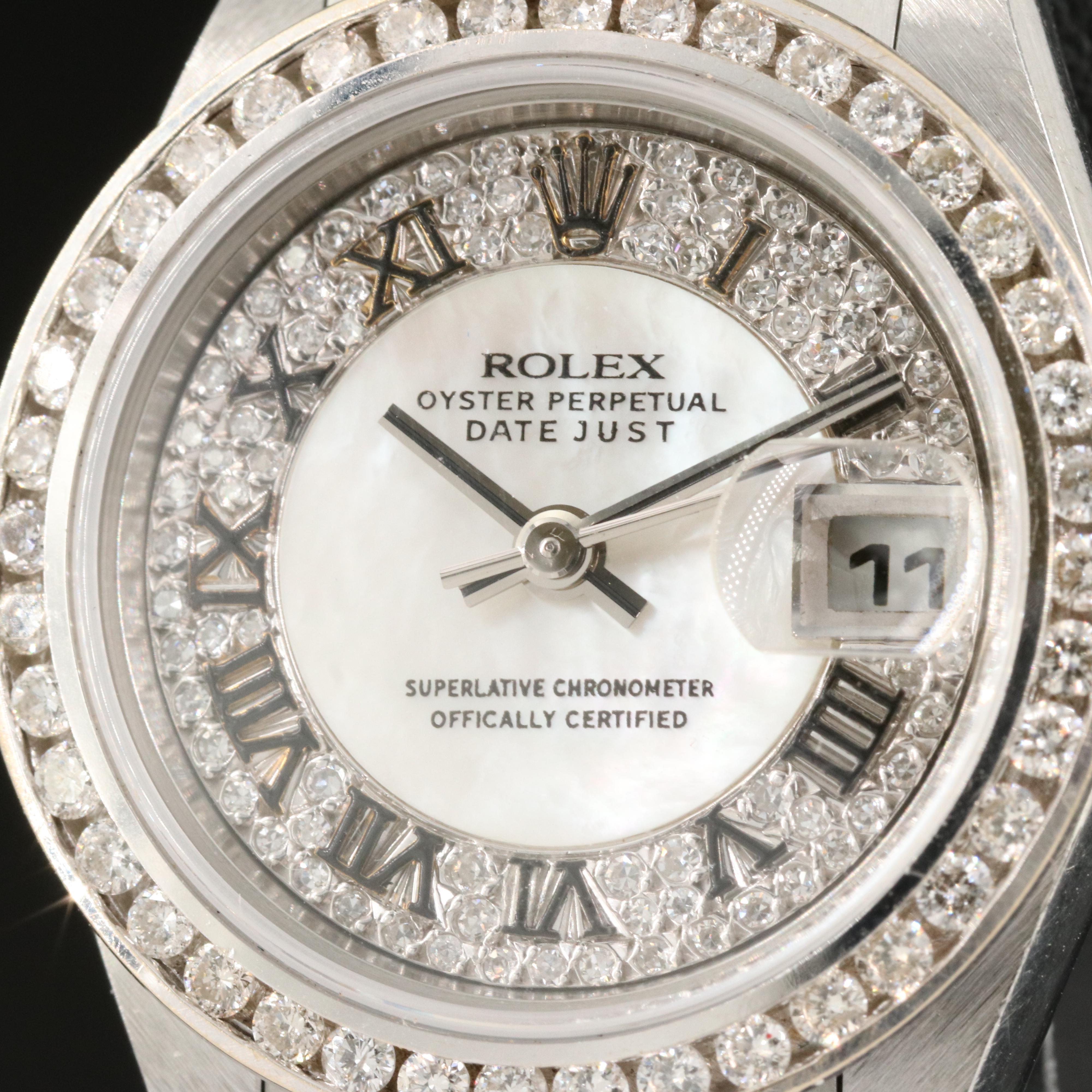 2000 Rolex Oyster Perpetual Diamond Datejust Watch