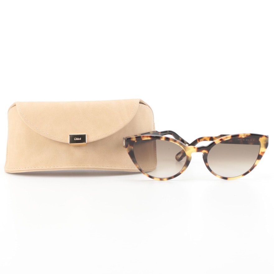 Chloé CE757S Modified Cat Eye Sunglasses with Case