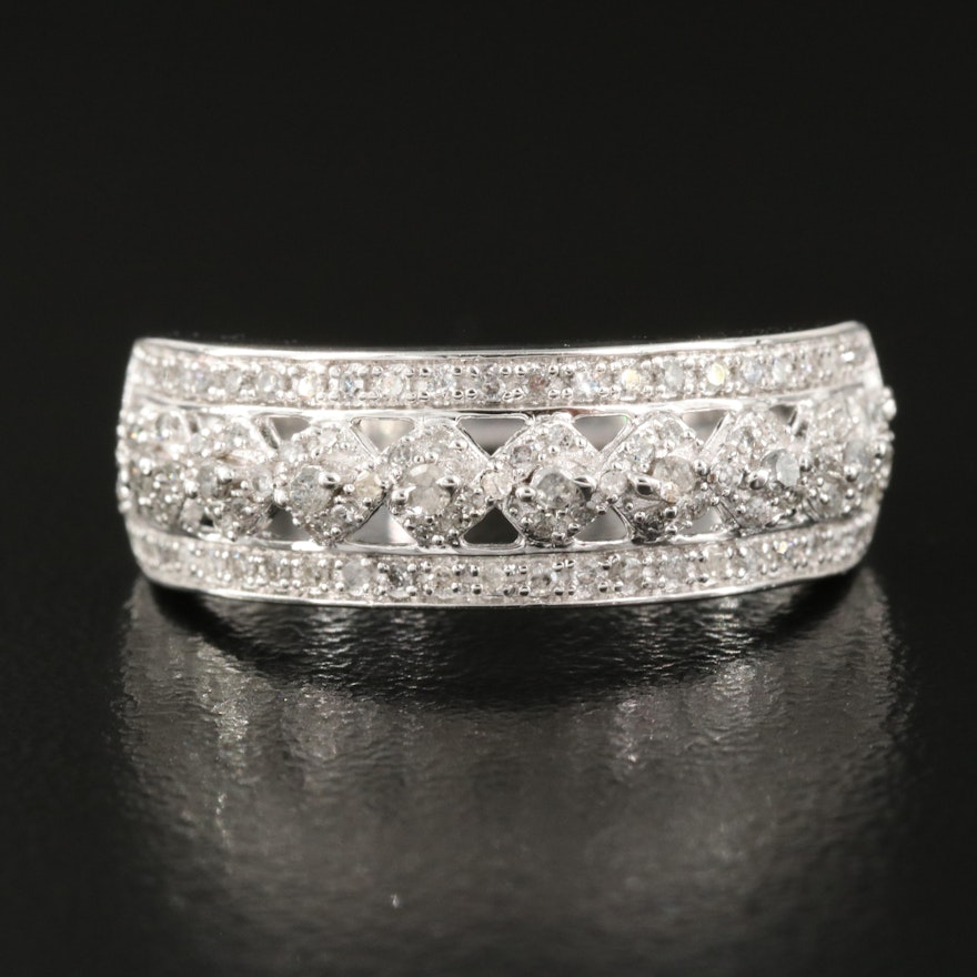 Sterling Diamond Ring