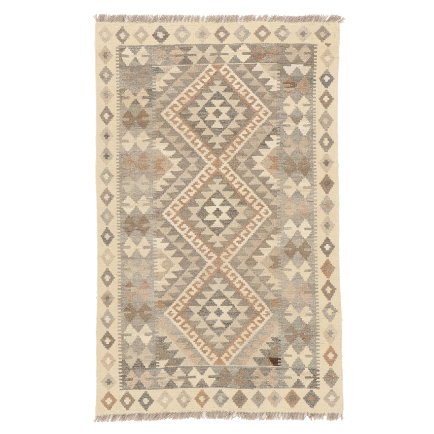 3'3 x 5'4 Handwoven Pakistani Kilim Area Rug