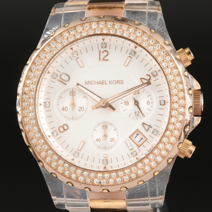 Michael Kors Crystal Chronograph Wristwatch