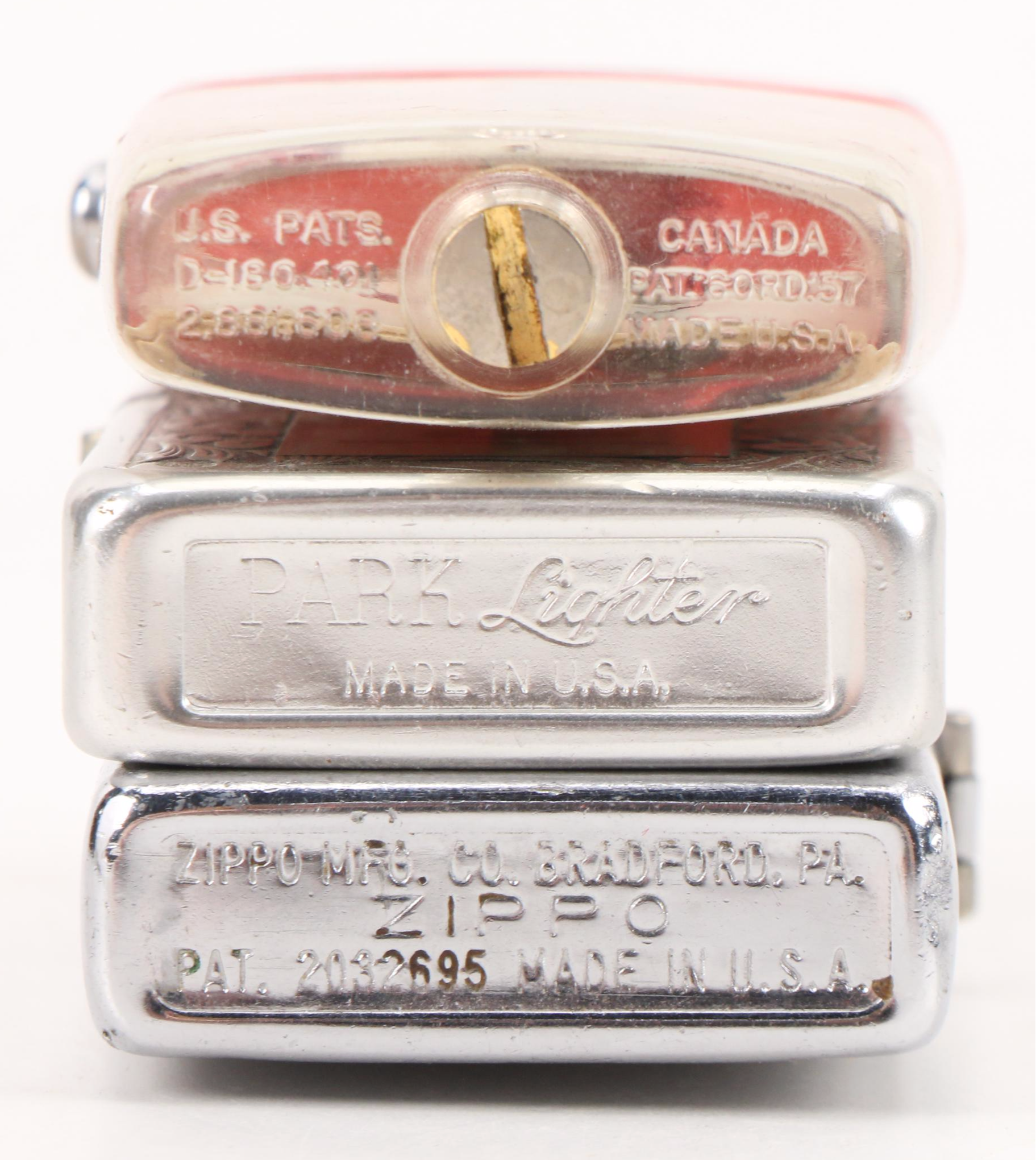 Lighters and 20mm Round Casings, Mid 20th Century