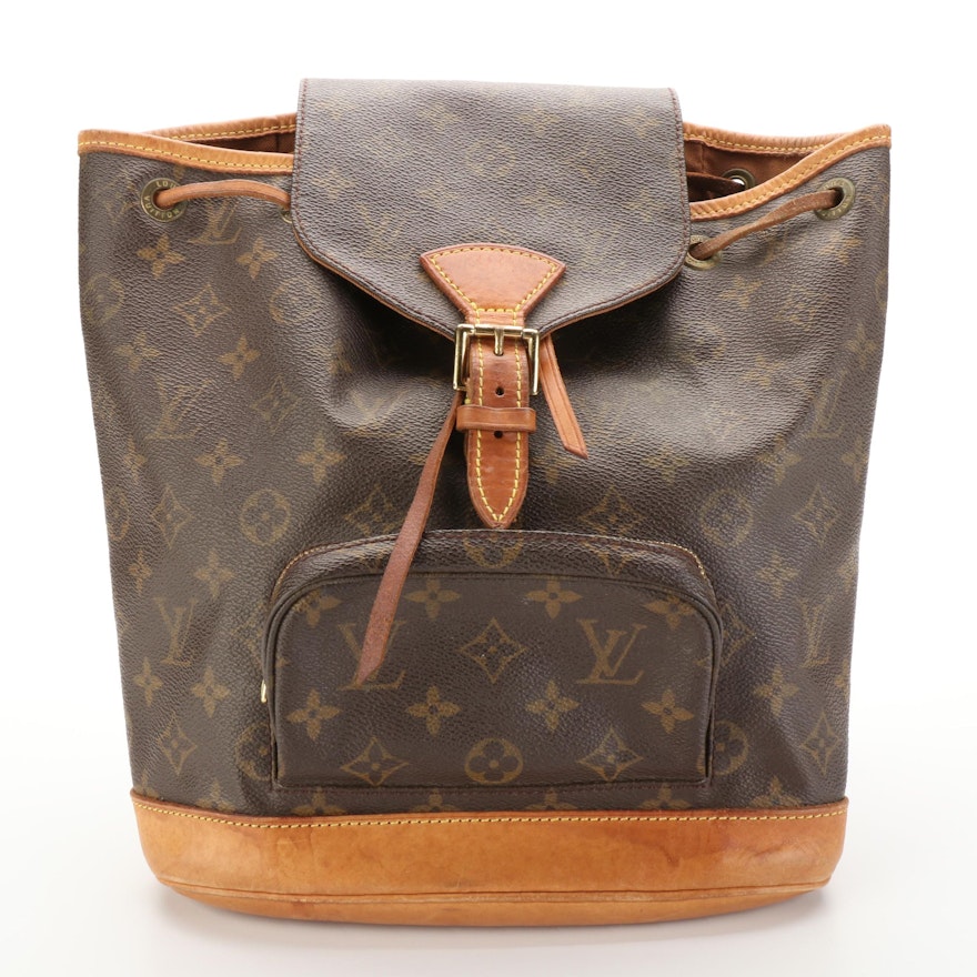 Louis Vuitton Montsouris Backpack Purse in Monogram Canvas