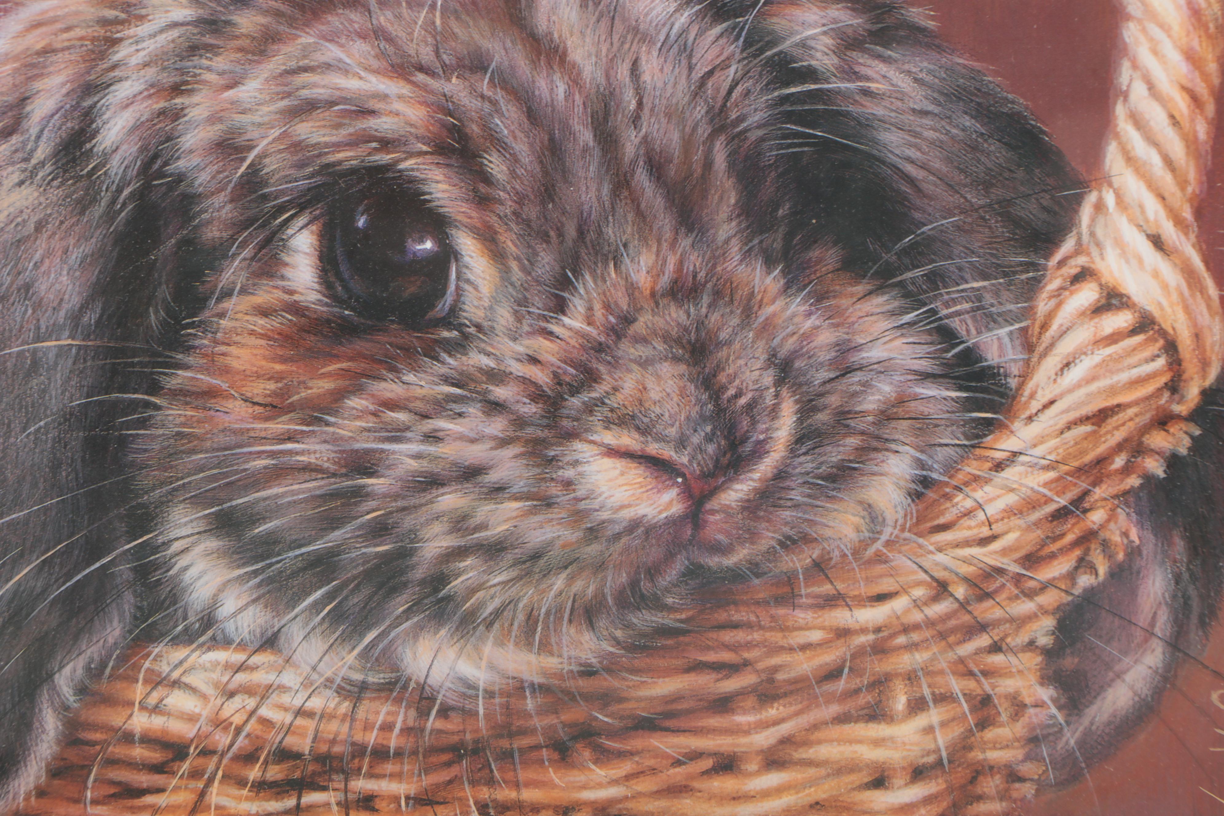 Vivi Crandall Offset Lithograph of Bunny, 1997