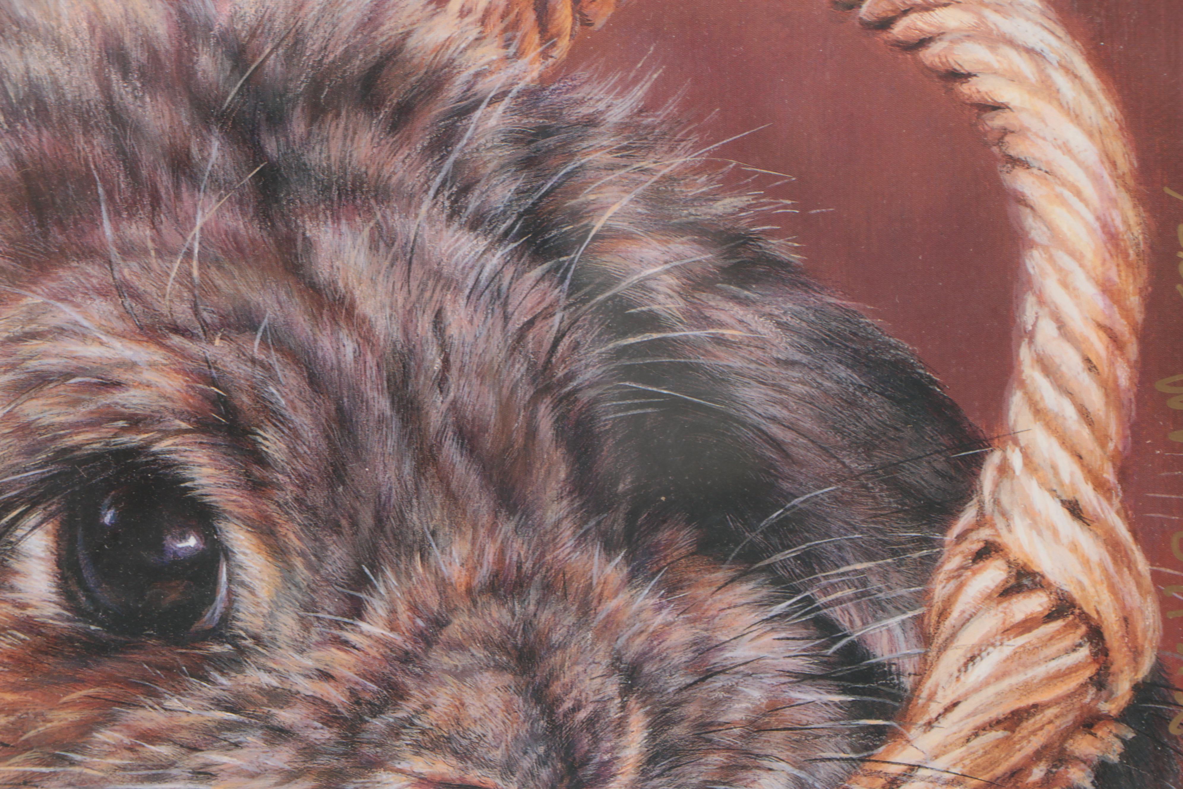 Vivi Crandall Offset Lithograph of Bunny, 1997